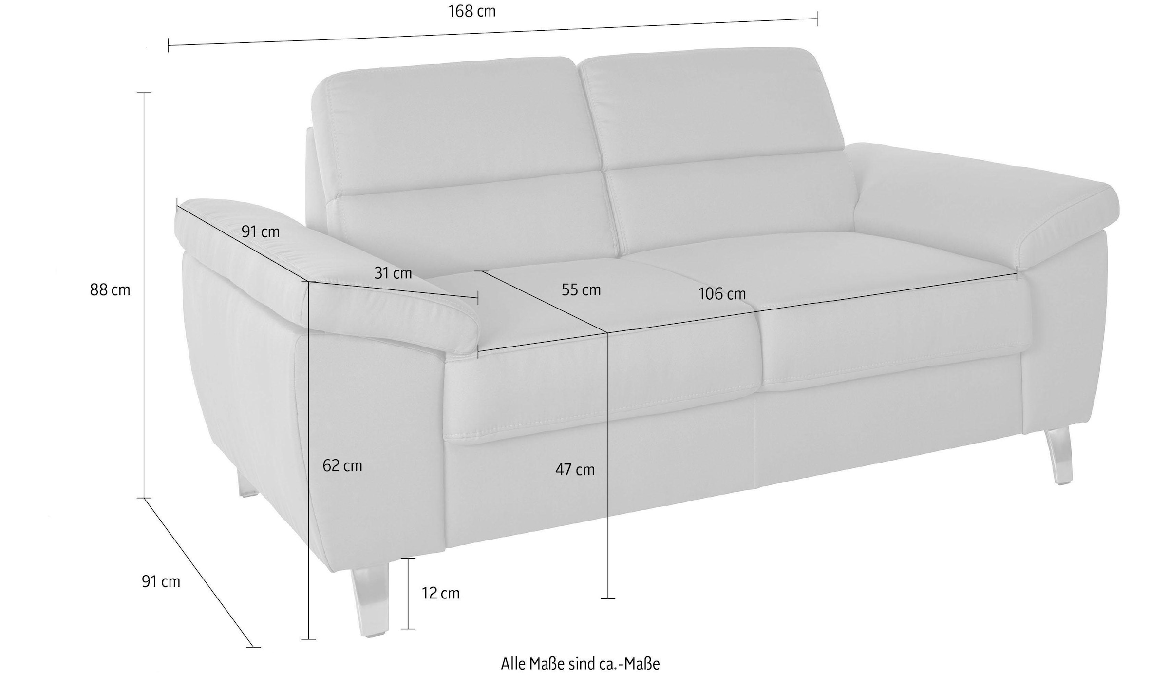 sit&more 2-Sitzer »Sorano«, Breite 168 cm online bestellen | Jelmoli-Versand