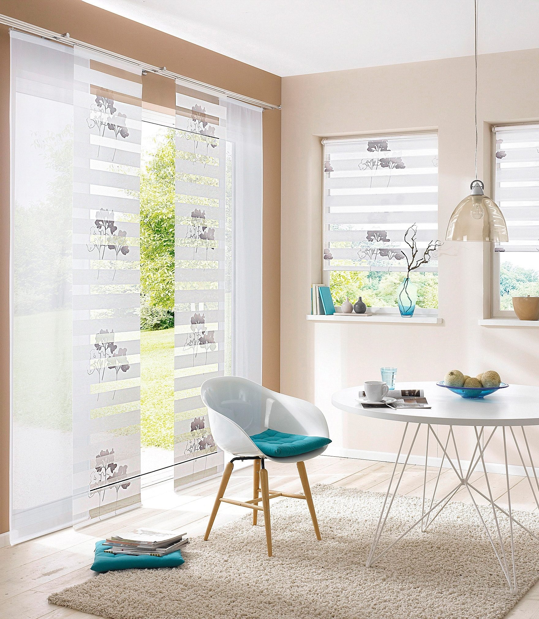 K-HOME Doppelrollo »Delphi«, Lichtschutz, ohne Bohren, im Fixmass