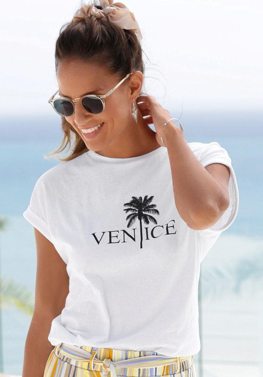 mit Beach shoppen Jelmoli-Versand online Schweiz bei Frontdruck Rundhalsshirt, Venice