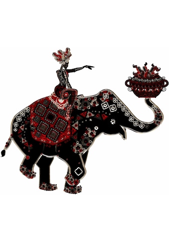 Wandtattoo »Metallic asiatischer Indischer Elefant«