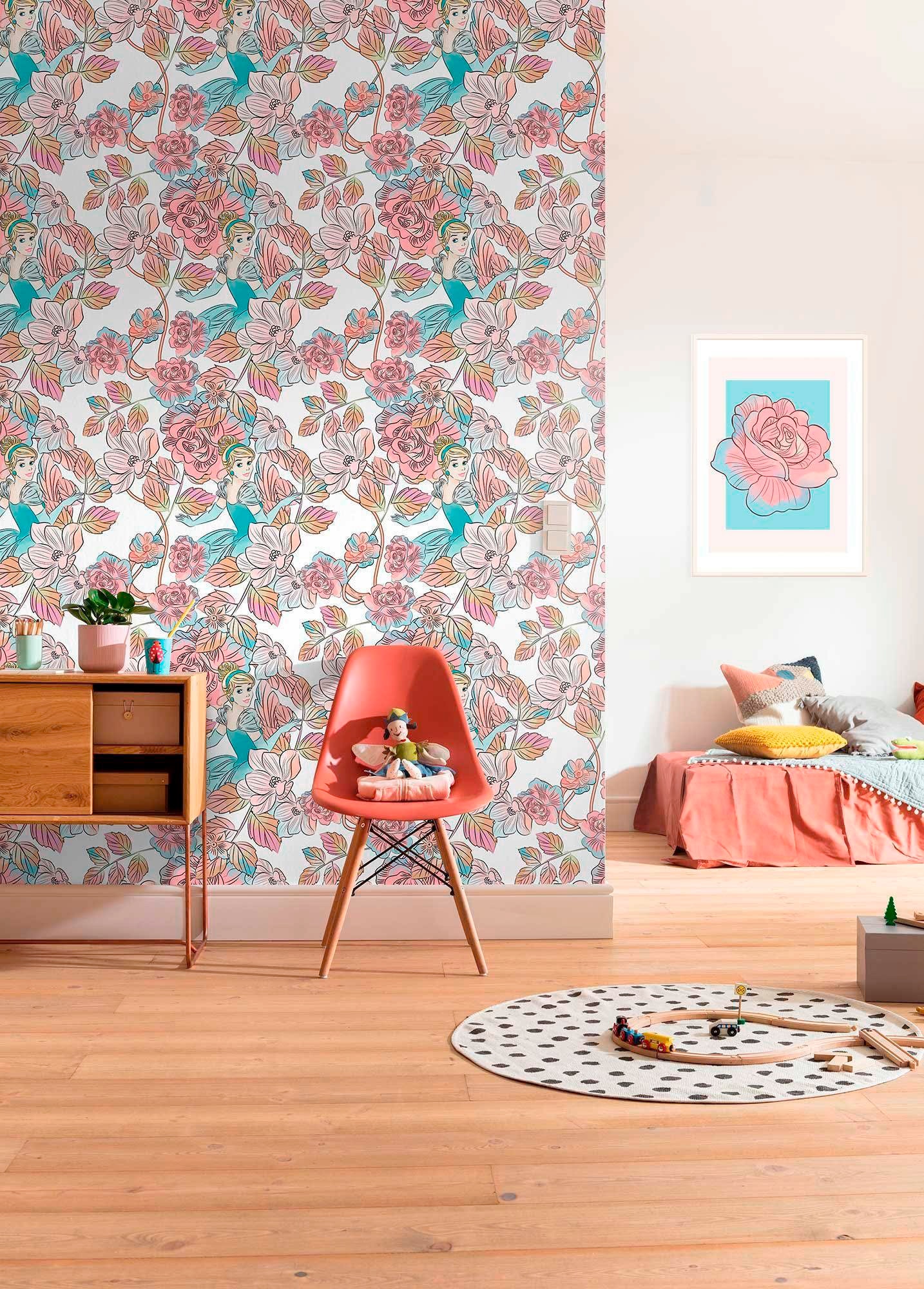 Komar Vliestapete »Digitaldruck Vlies - Cinderella Blossom - Grösse 200 x 280 cm«, bedruckt, Kinderzimmer