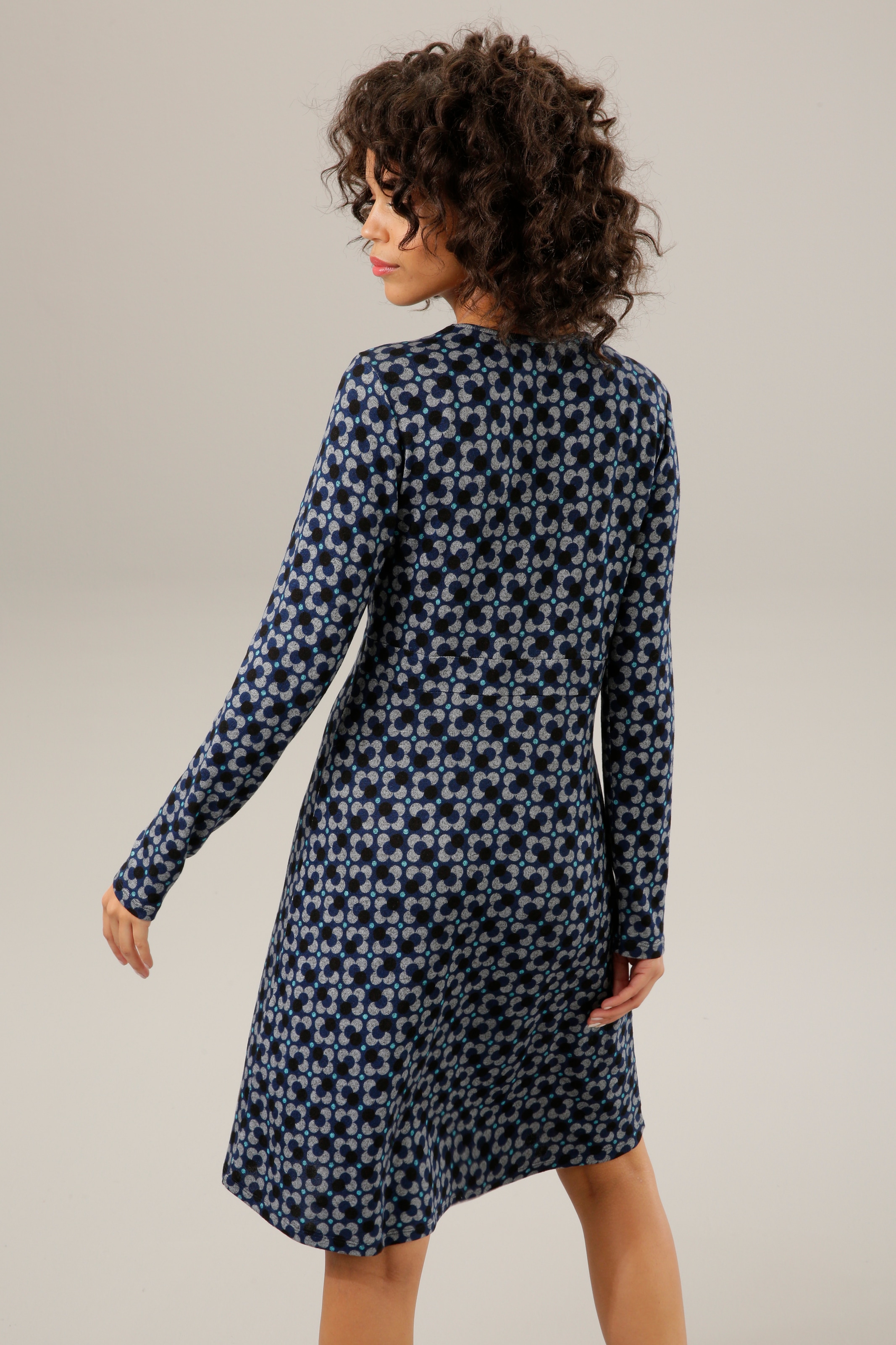 Aniston CASUAL Jerseykleid, mit V-Ausschnitt in Wickeloptik