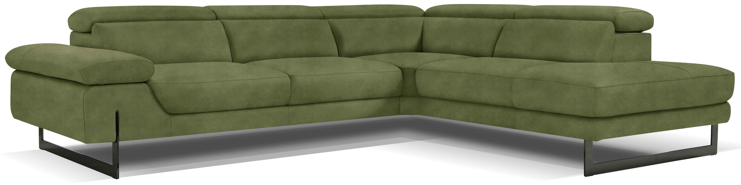 Egoitaliano Ecksofa »Queenie, extravagantes Sofa mit erstklassigem Sitzkomfort«, mit verstellbarer Armlehne und Kopfteilen für Wohlfühlkomfort