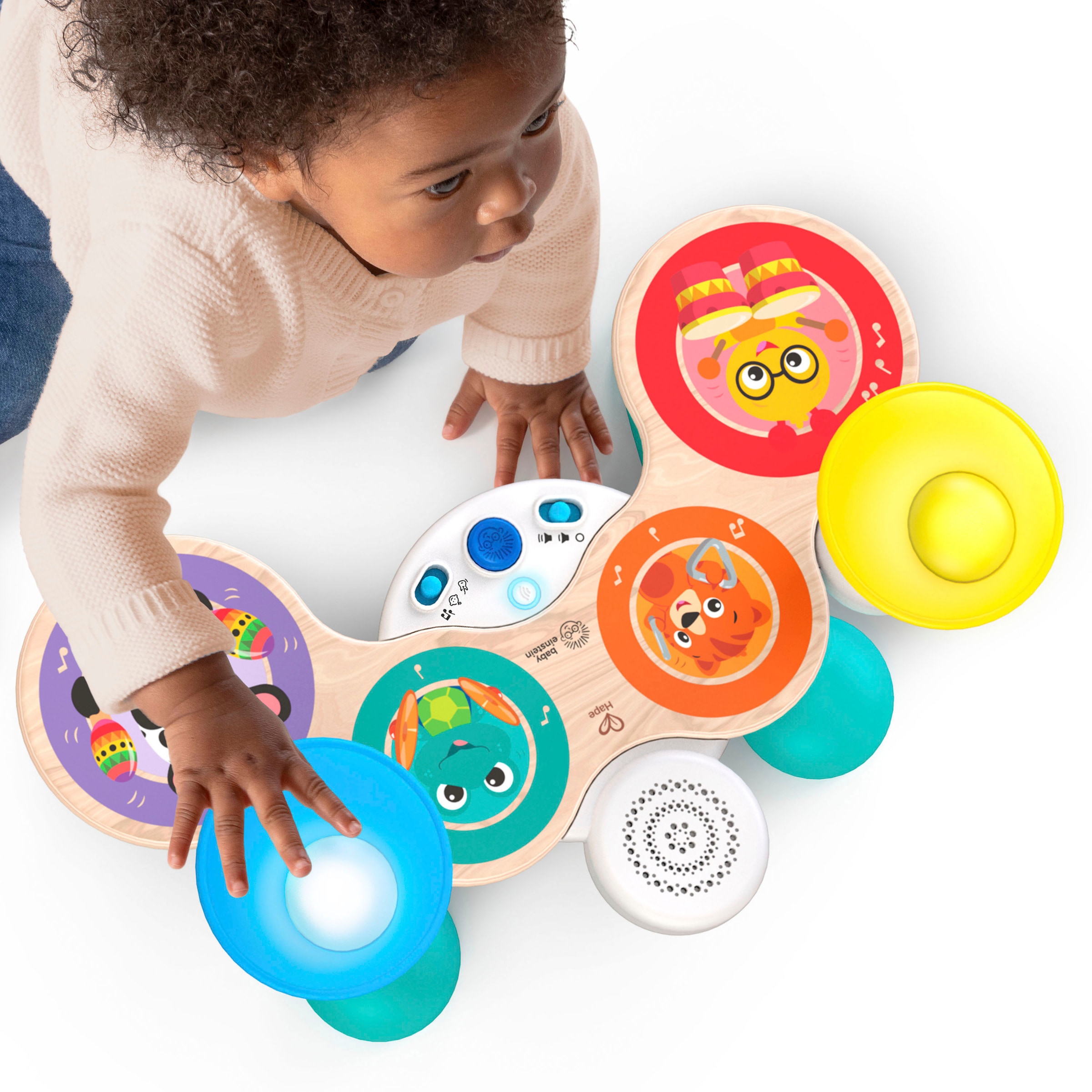 Hape Spielzeug-Musikinstrument »Baby Einstein, Together in Tune Drums™«, Connected Magic Touch™