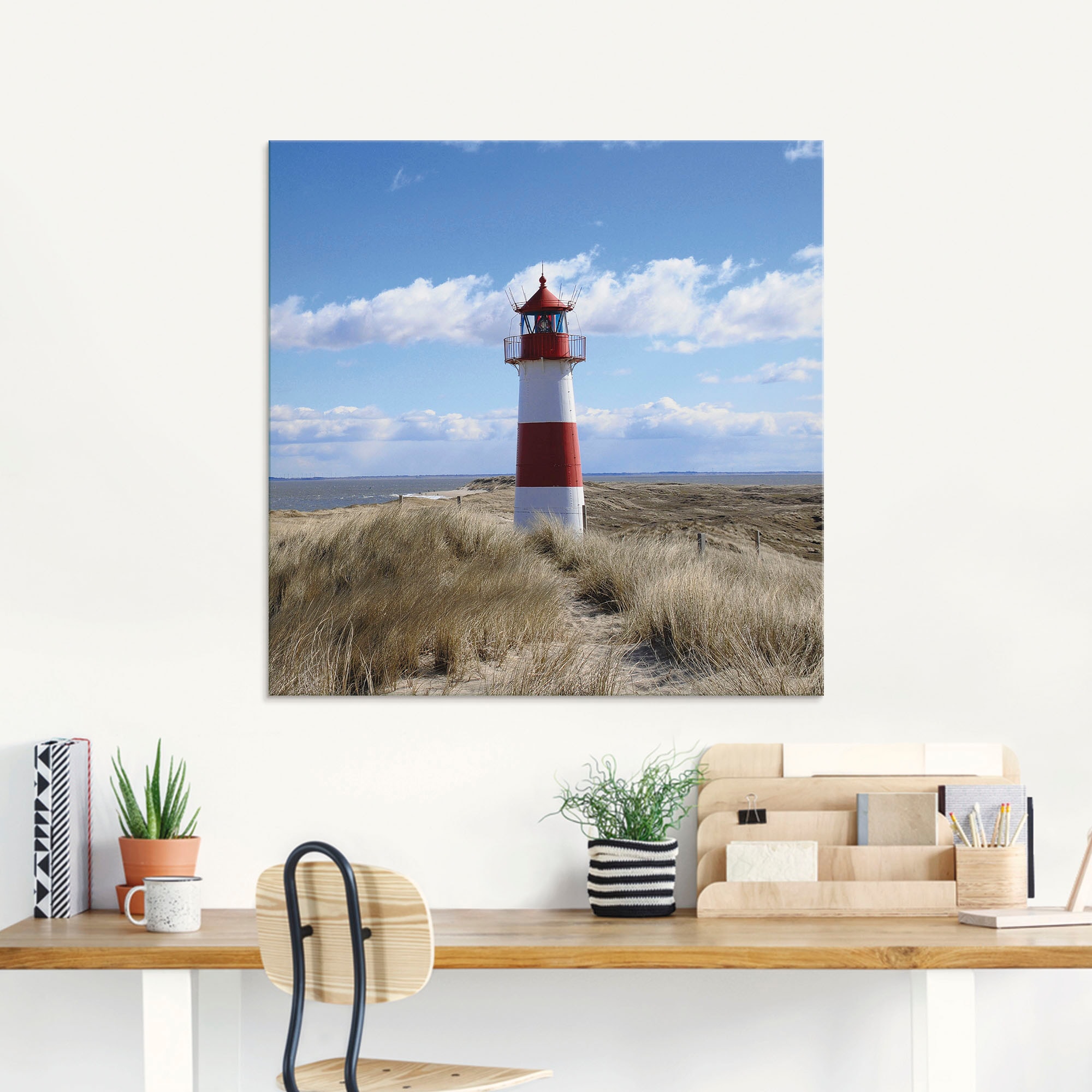 Artland Glasbild »Leuchtturm Sylt«, Gebäude, (1 St.), in verschiedenen Grössen