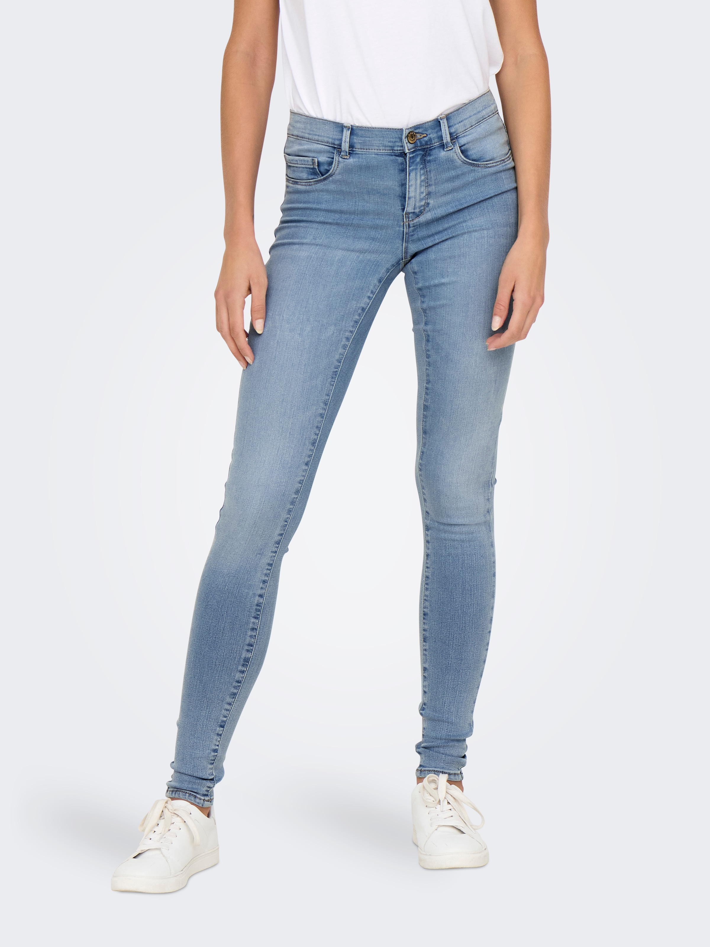 ONLY Skinny-fit-Jeans »ONLRAIN LIFE REG SKINNY DNM« mit Gürtelschlaufen