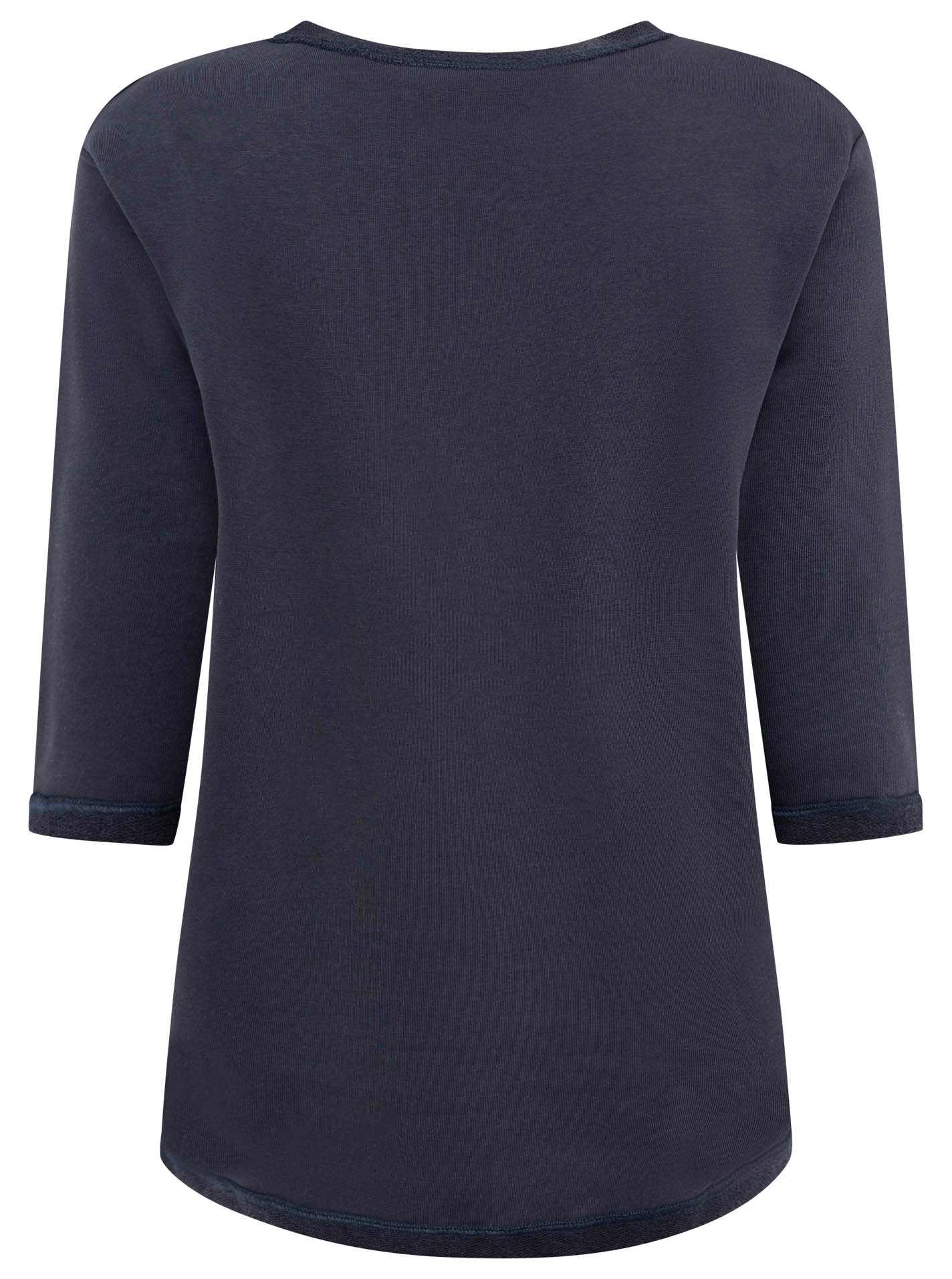 Zwillingsherz 3/4-Arm-Shirt »"Meer Gedanken"«, 3/4 Arm, mit Martimer Botschaft, ausgefransten Kanten