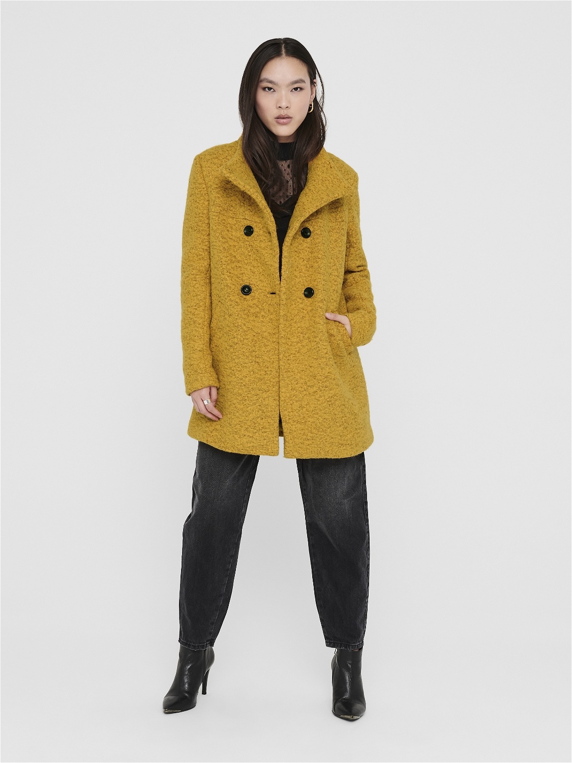 ONLY Langjacke »ONLNEWSOPHIA WOOL COAT OTW CC«, mit Wolle