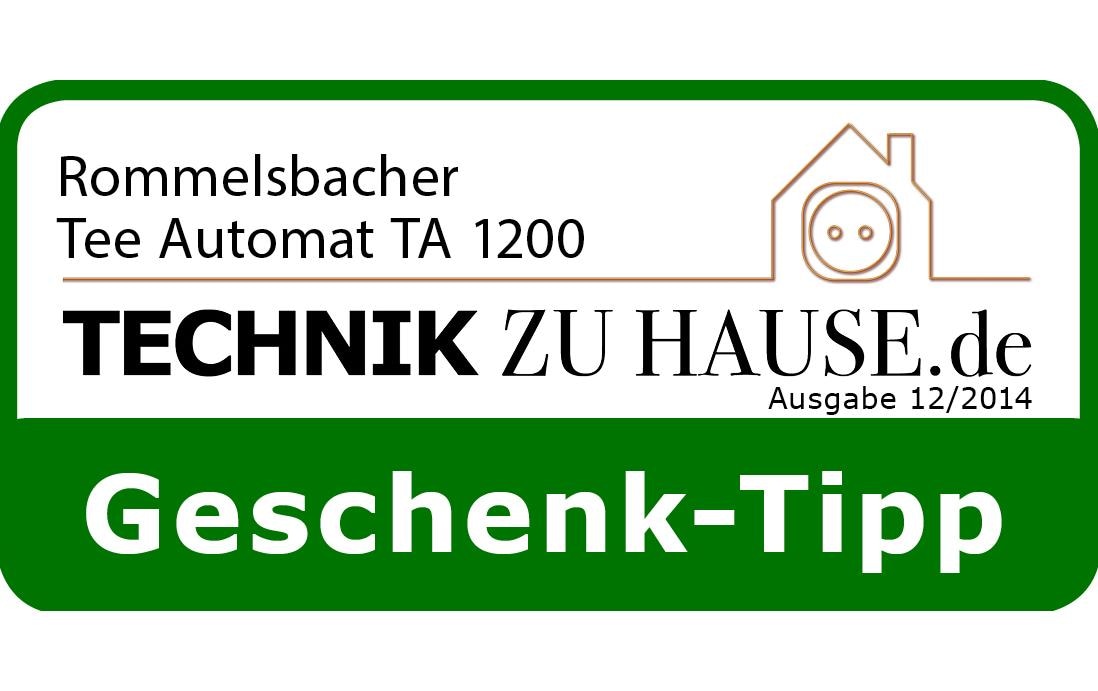 Rommelsbacher Wasser-/Teekocher »»TA 1200 Schwarz««, 1200 W, Lieferung mit passendem CH-Fixadapter
