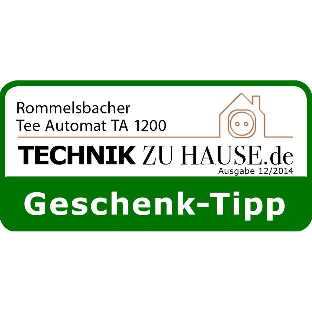 Rommelsbacher Wasser-/Teekocher »»TA 1200 Schwarz««, 1200 W