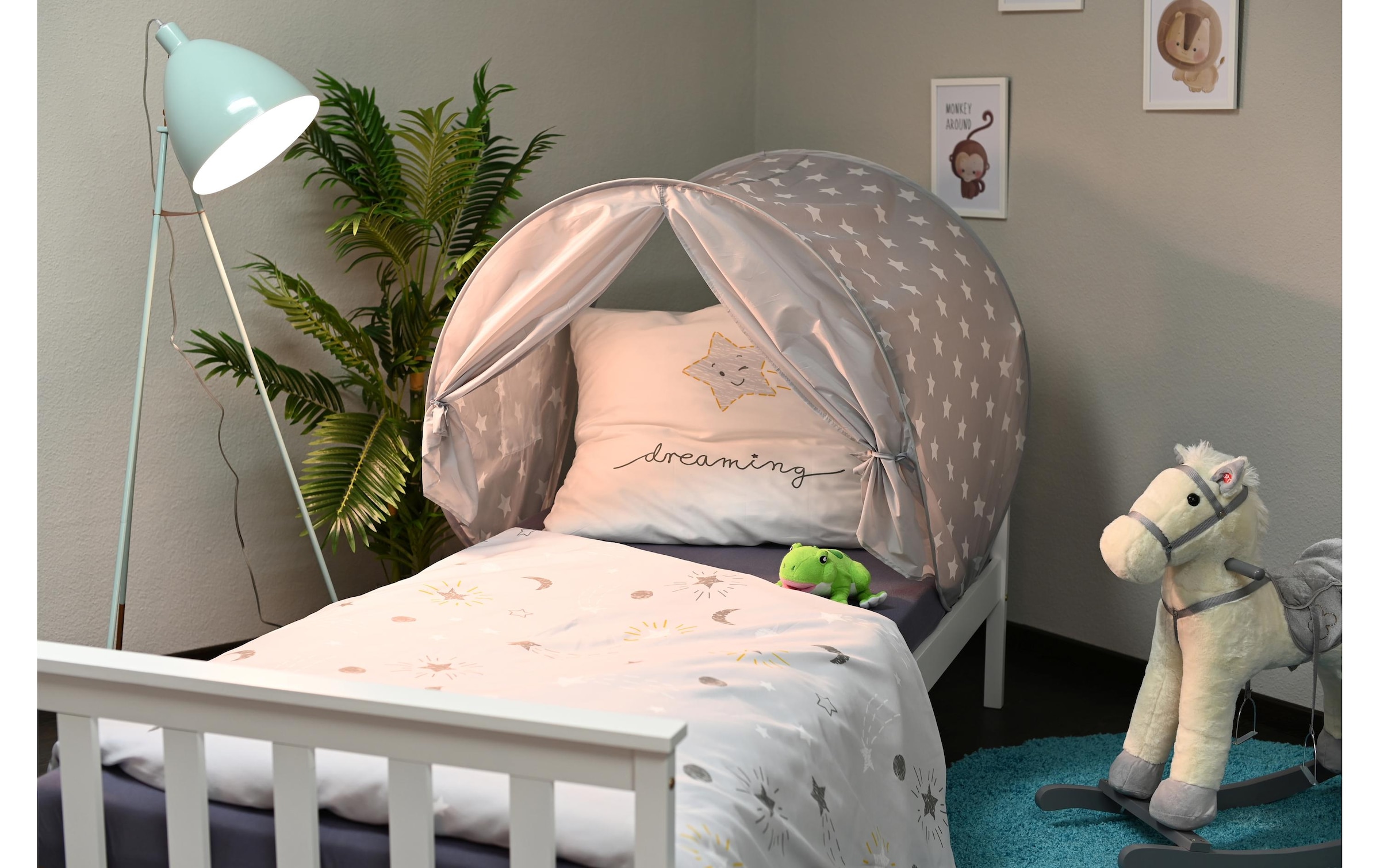 Knorrtoys® Betthimmel »Grey white stars«