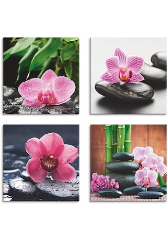 Artland Leinwandbild »Orchidee Zenstein Tropfen Spa Konzept«, Zen, (4 St.), 4er Set,... kaufen