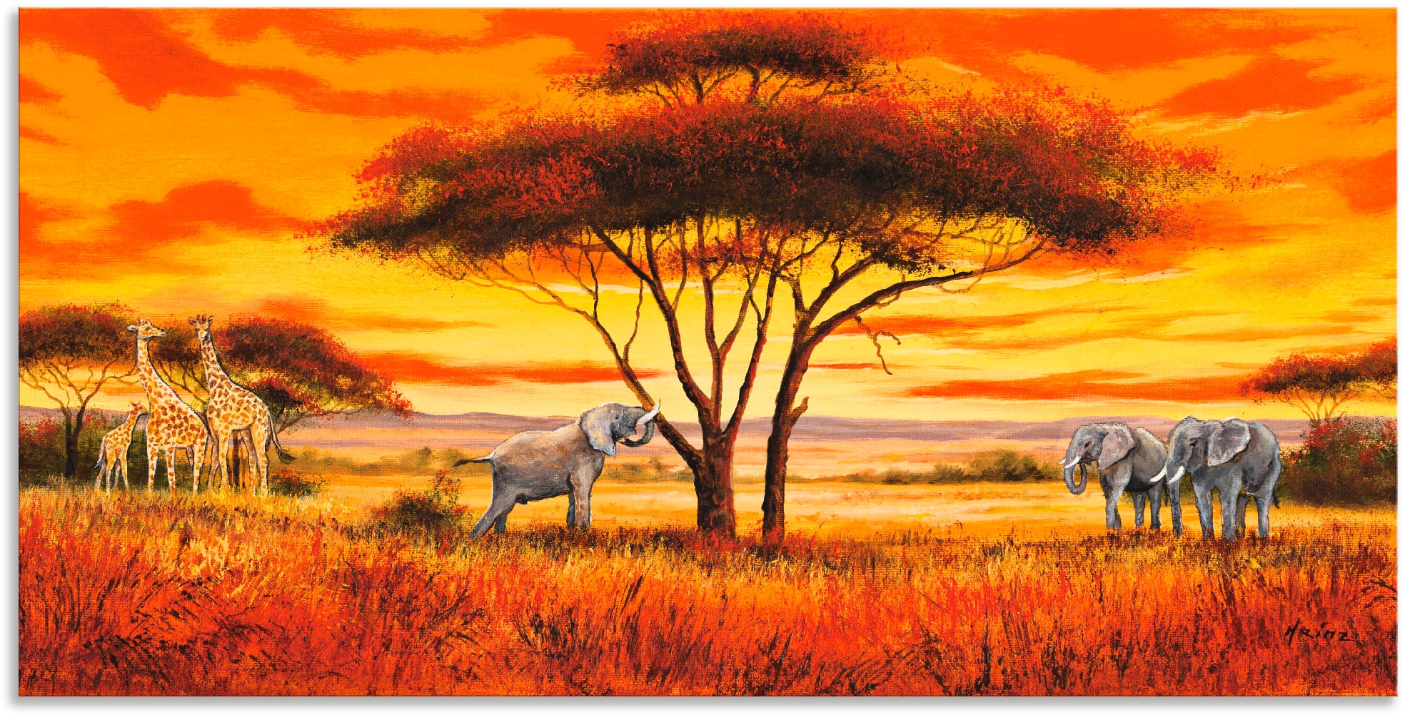 Artland Wandbild »Afrikanische Leinwandbild, Landschaft | Poster Grössen St.), Wandaufkleber in shoppen als oder online II«, Afrika, Jelmoli-Versand (1 Alubild, versch