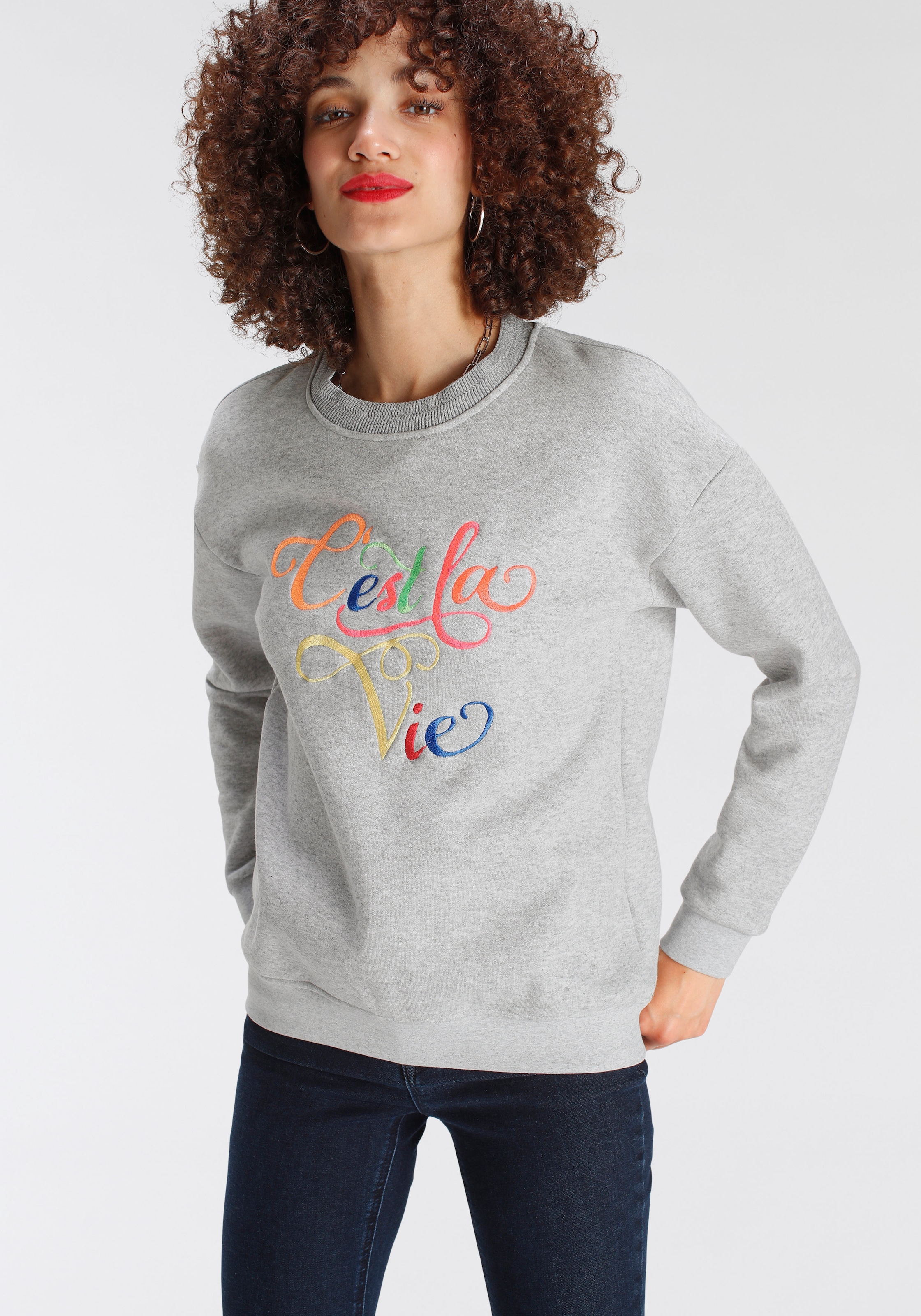 AJC Sweater, mit Statement Stickerei - NEUE KOLLEKTION