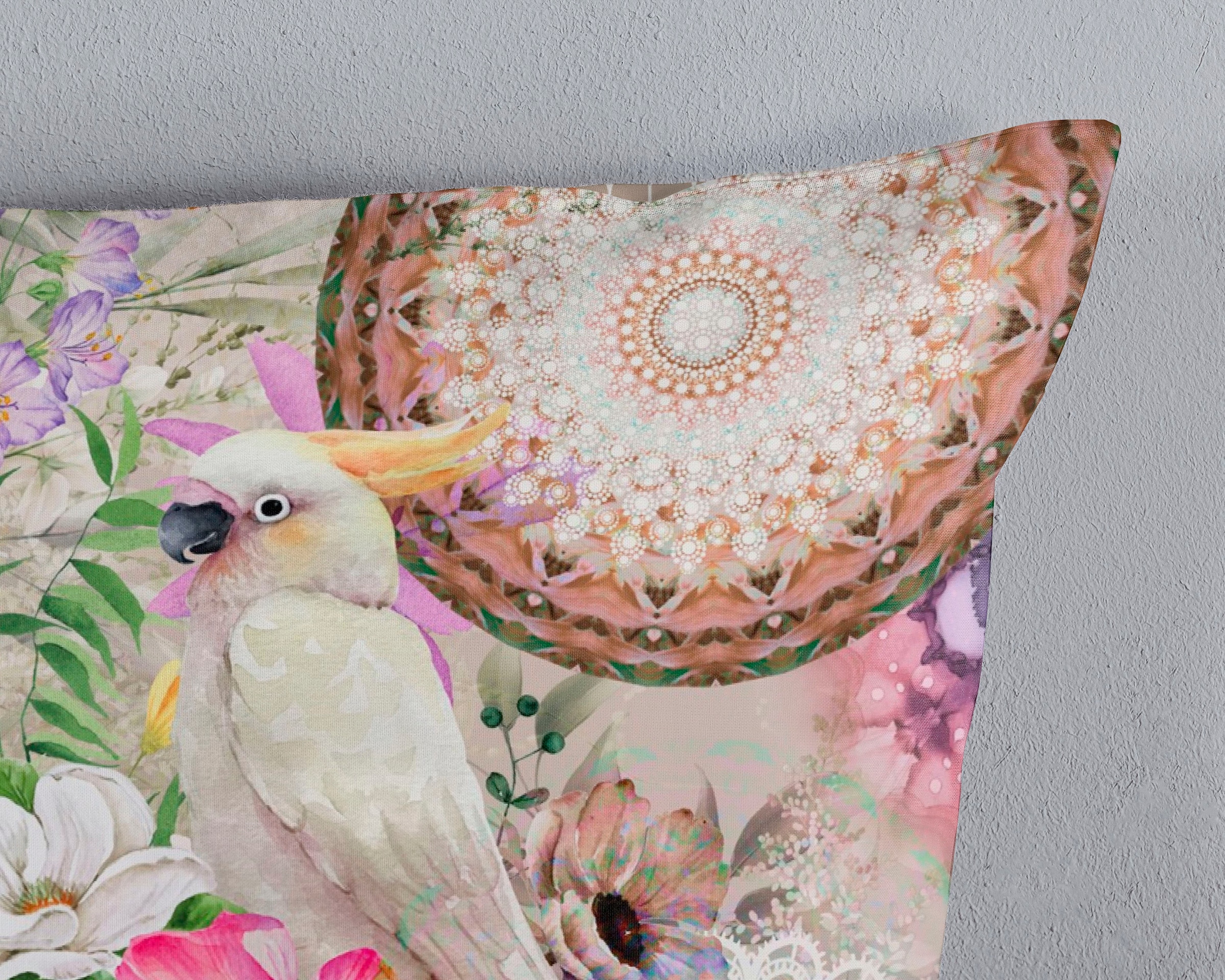 hip Wendebettwäsche »Indah«, Mako-Satin, 135x200, Reissverschluss, Wende, Blumen, Tropisch, Sand