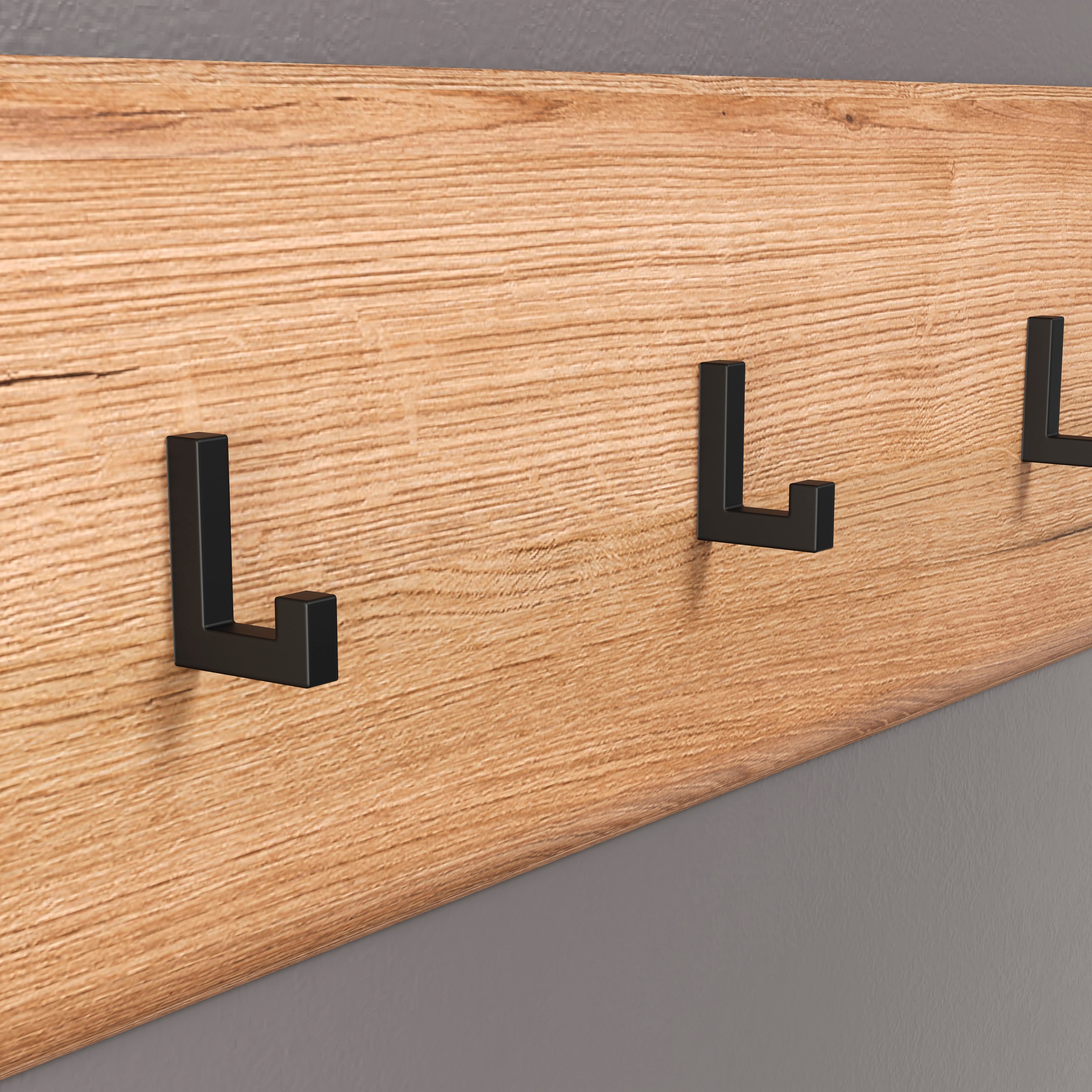 INOSIGN Wandboard »Graz«, (Packung, 1 St.), Masse (B/H/T in cm): (91/80/2) - Farbe: Weiss Hochglanz und Eiche