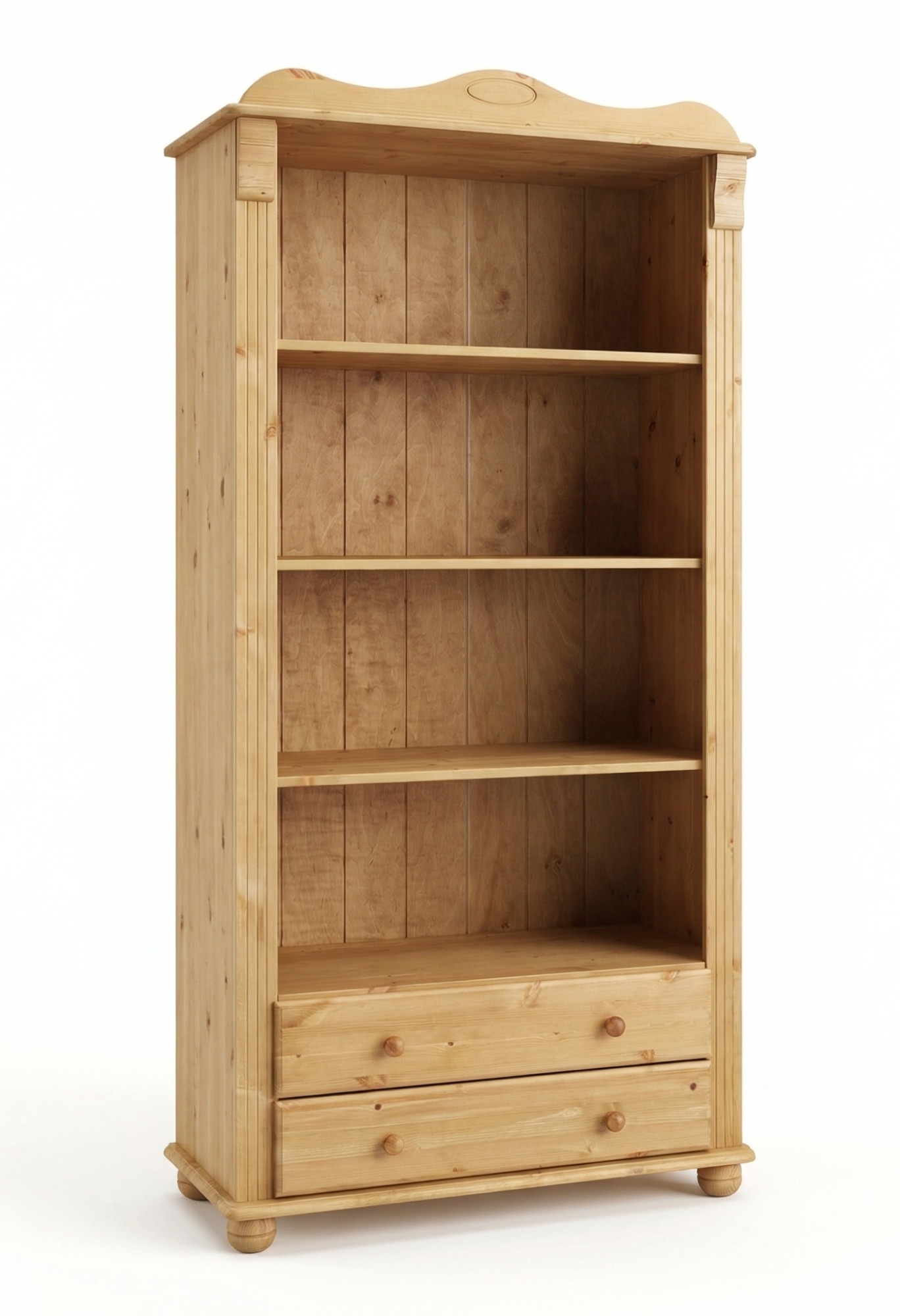 OTTO home Bücherregal "Adele, Standregal, Regal" B/T/H:, aus massiver Kiefer, Breite 92 cm, mit 2 Schubladen, FSC