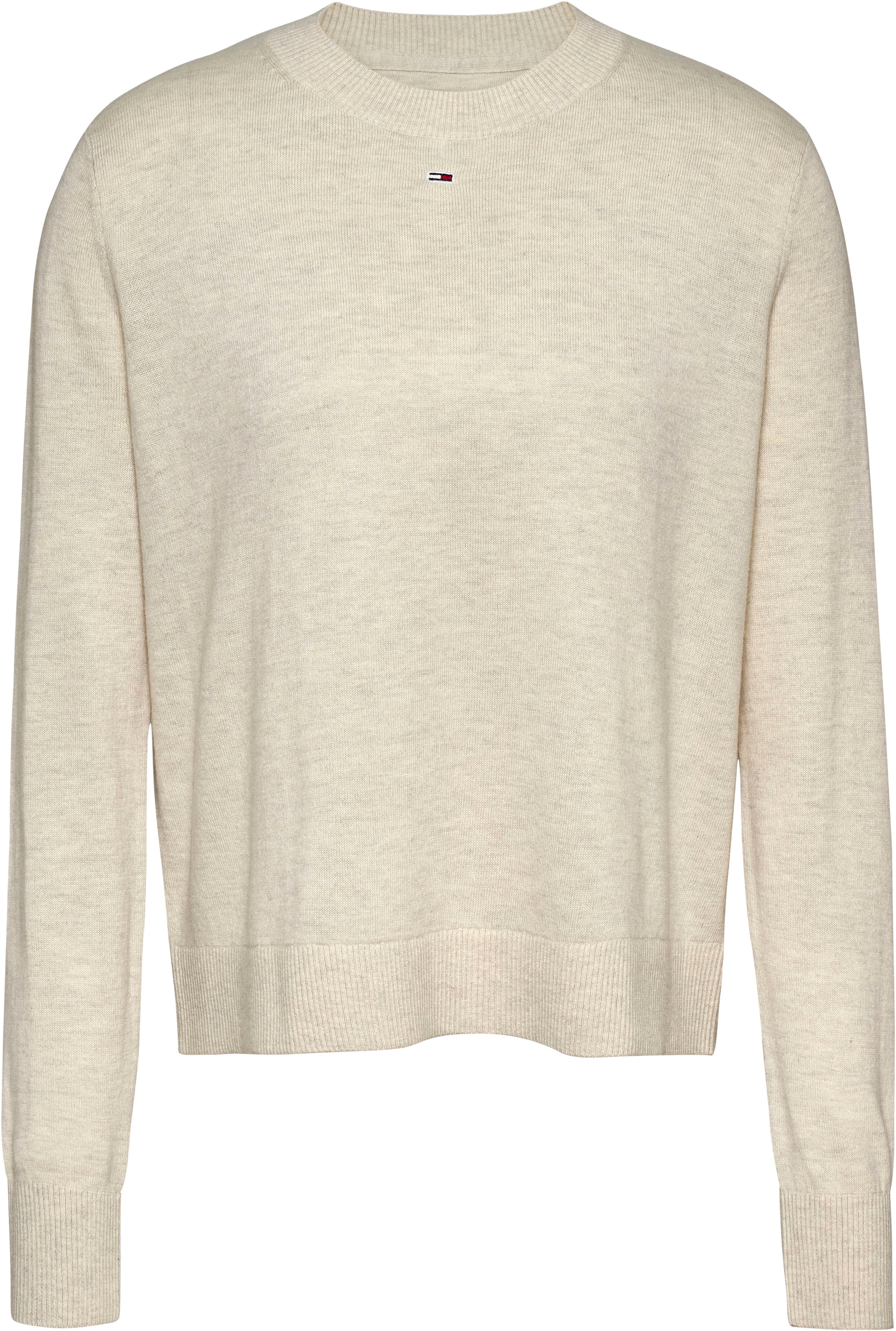 Tommy Jeans Strickpullover »TJW ESSENTIAL CREW NECK SWEATER«, mit Logostickerei