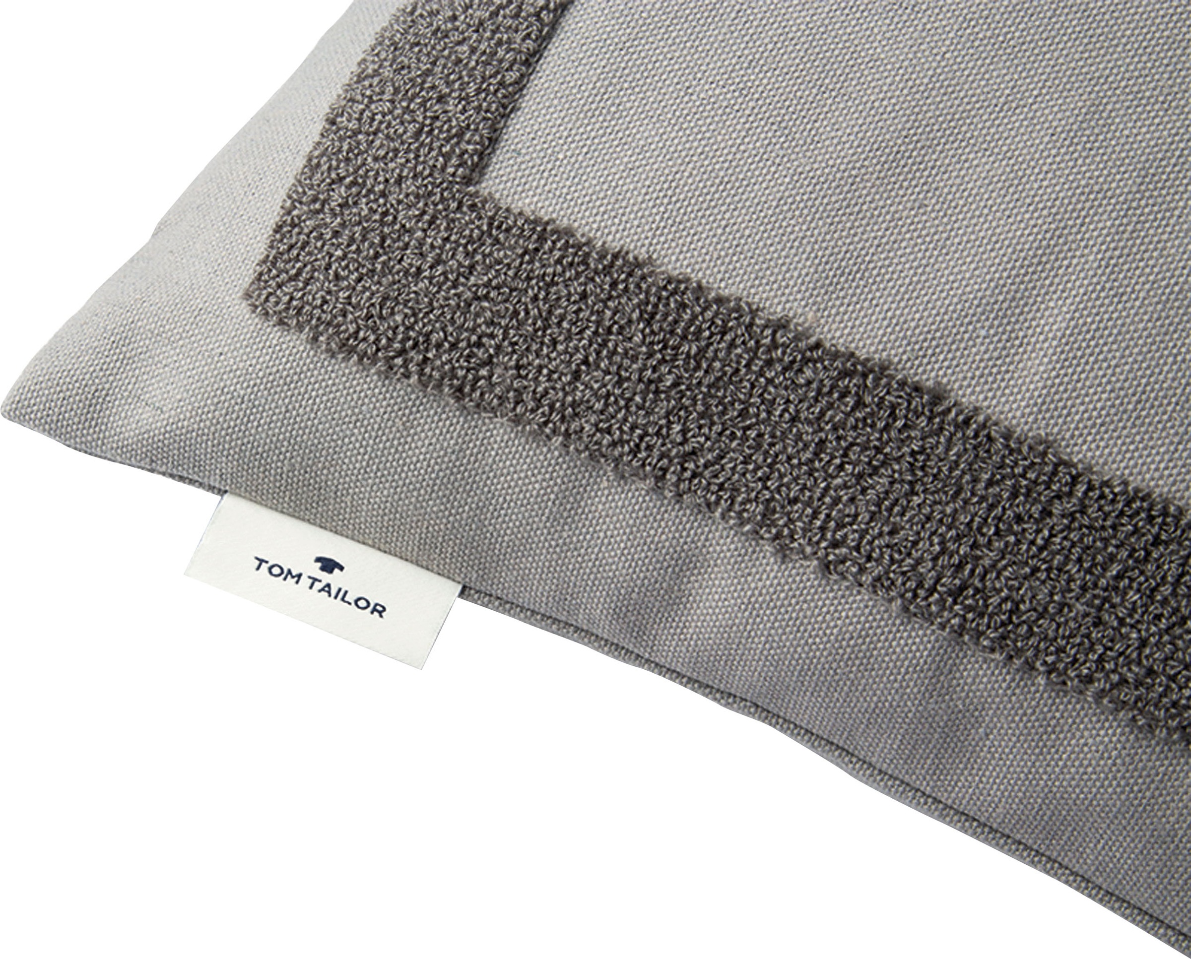 TOM TAILOR HOME Dekokissen »Case«, aufgesticktem Bouclé-Effektrahmen, Kissenhülle ohne Füllung, 1 Stück