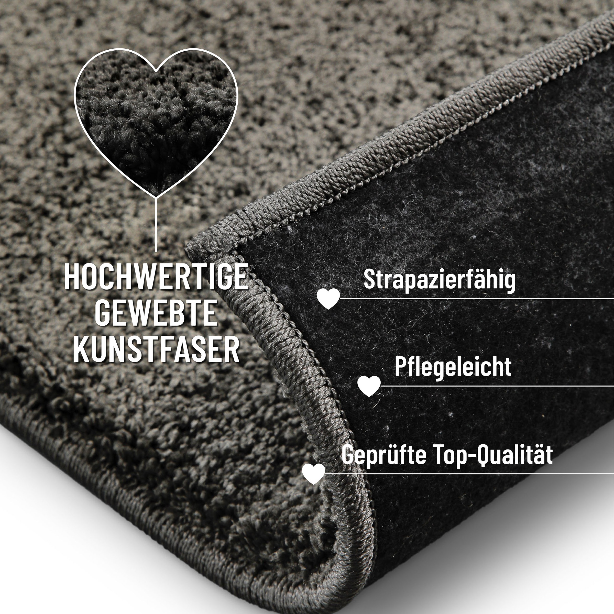 Wecon home Basics Hochflor-Teppich »Nova, auch als Läufer, auch quadratisch«, rechteckig, 25 mm Höhe, Shaggy gewebt, Läufer, robust, Wohnzimmer, Schlafzimmer