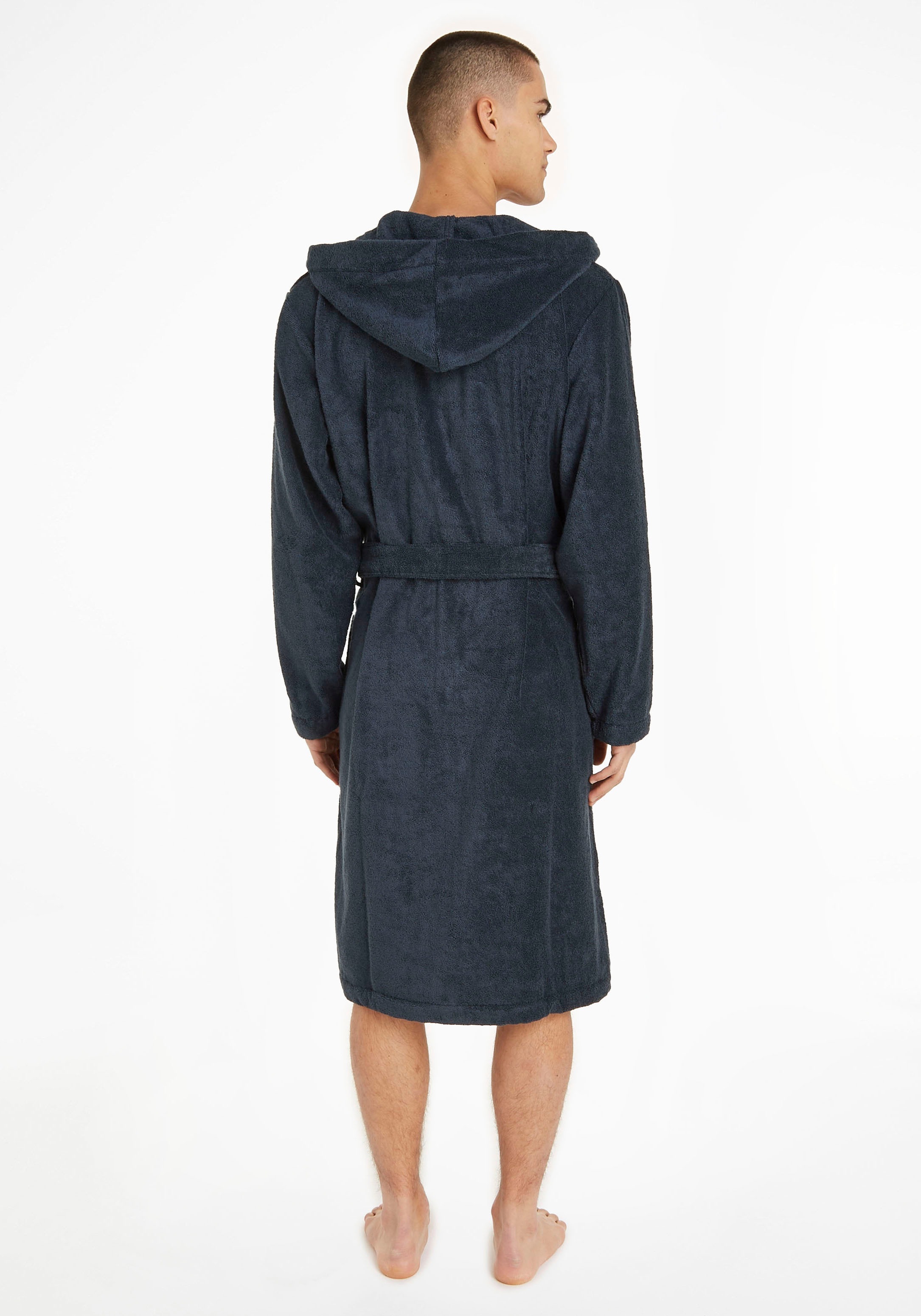 Tommy Hilfiger Peignoir Coton Bleu Marine