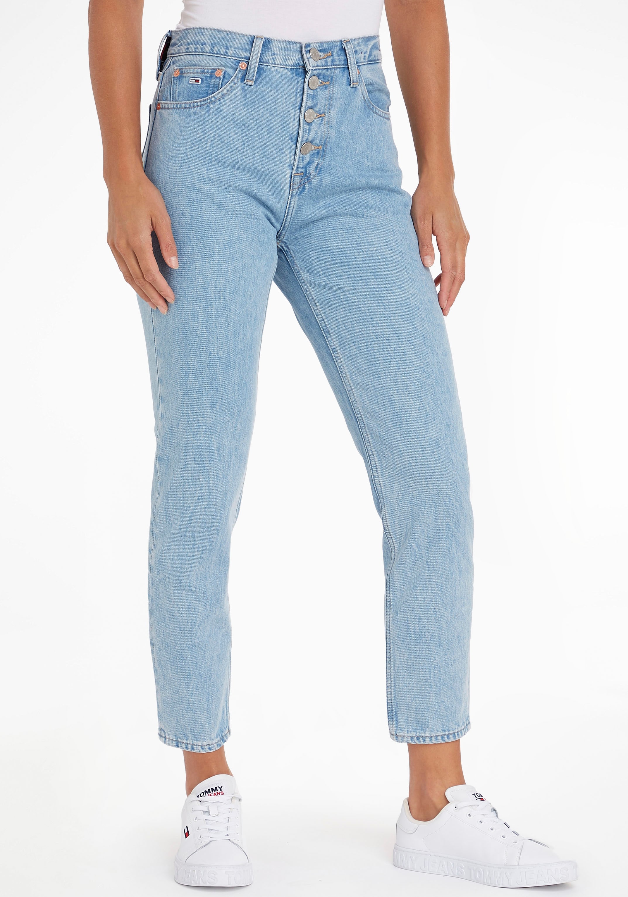 Tommy Jeans Slim-fit-Jeans »IZZIE HR & BF | Jeans online ANKLE Knopfleiste kaufen Label-Details SLIM Jelmoli-Versand mit Tommy BG4015«