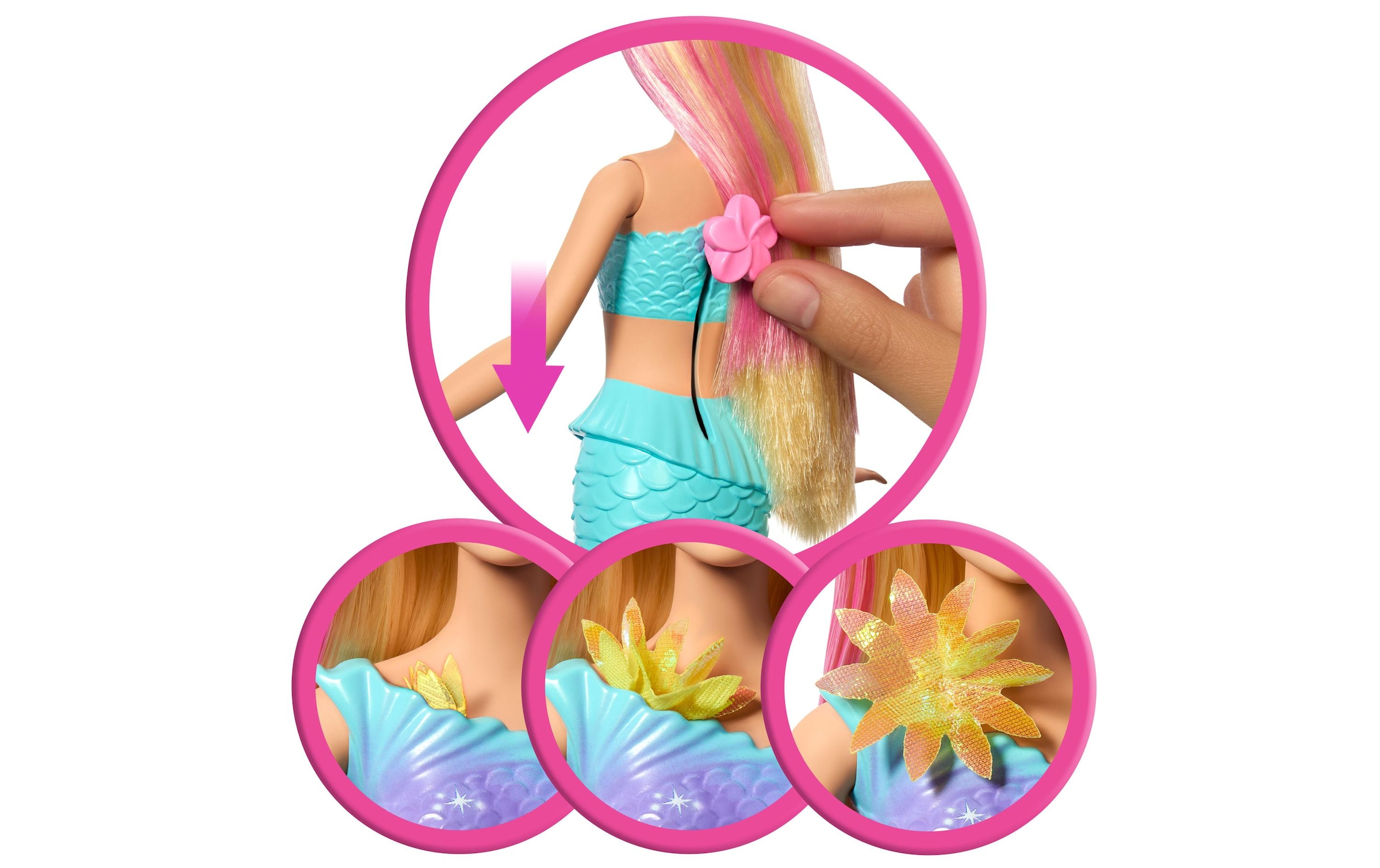 Barbie Anziehpuppe »Garden Theme Feature Mermaid Dreamtopia«