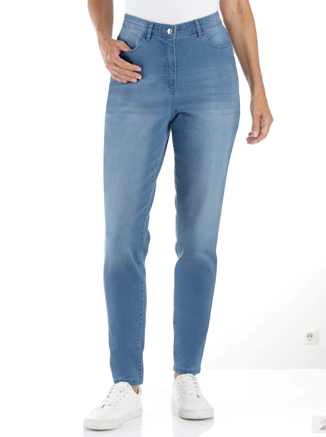 Classic Basics High-waist-Jeans, (1 tlg.)