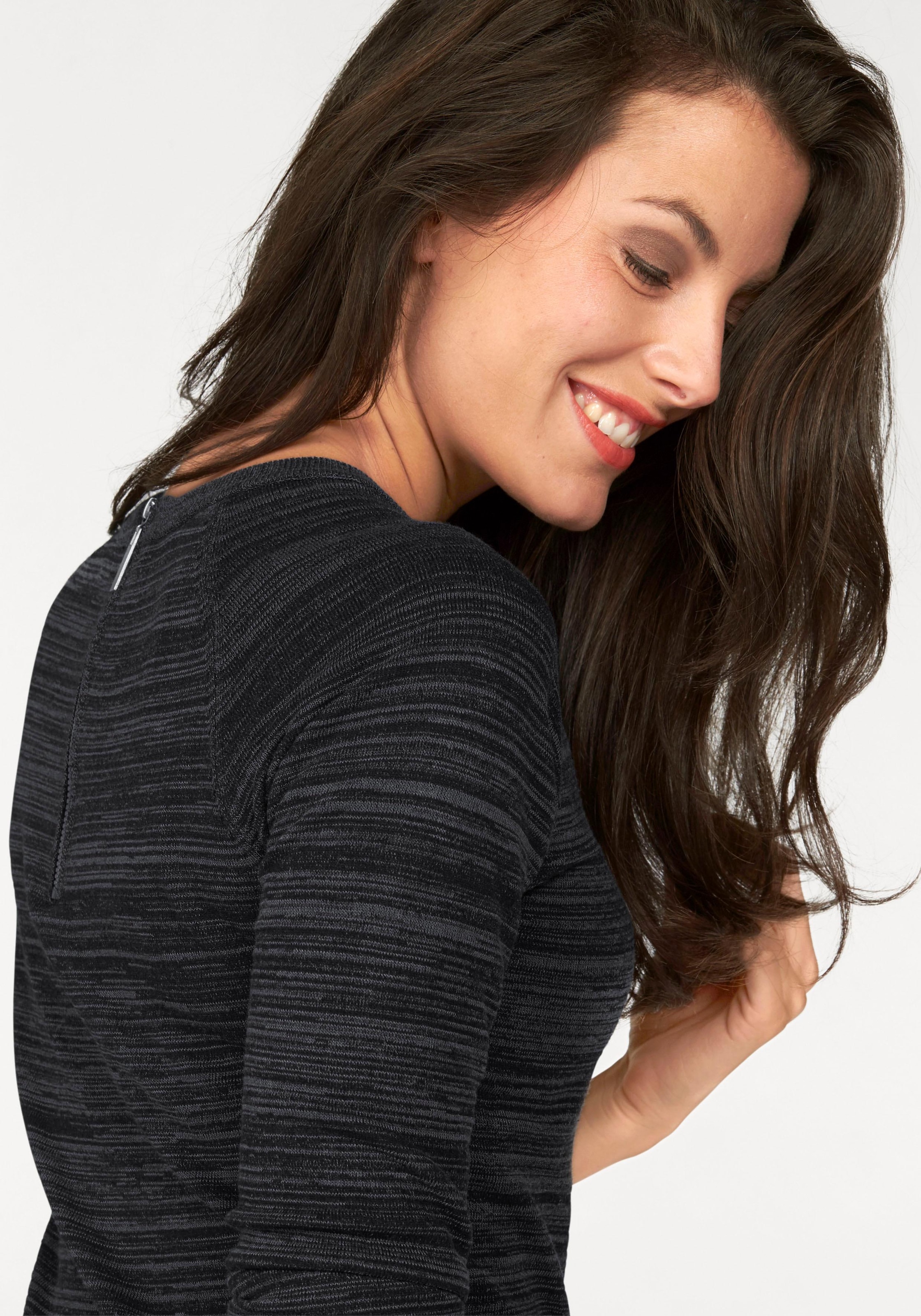 Aniston CASUAL Strickkleid, mit Reissverschluss Jelmoli-Versand online bei Schweiz shoppen