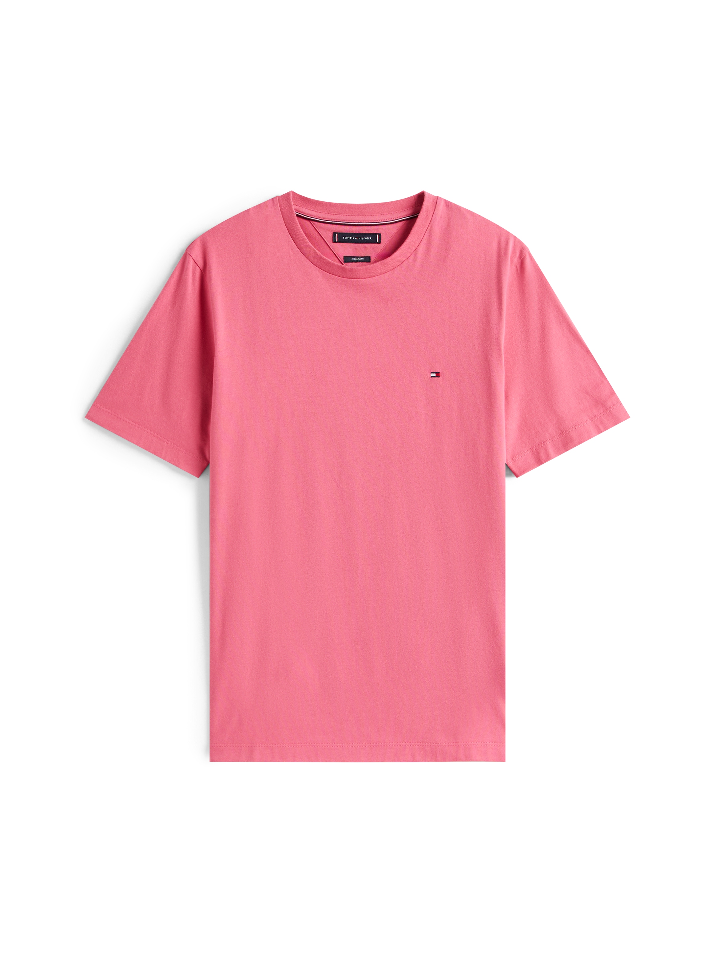 Tommy Hilfiger T-Shirt »ESSENTIAL REG FIT SOLID TEE mit Stickerei und Rundhals«, unifarben, casual, regular fit, Baumwolle, Rundhals