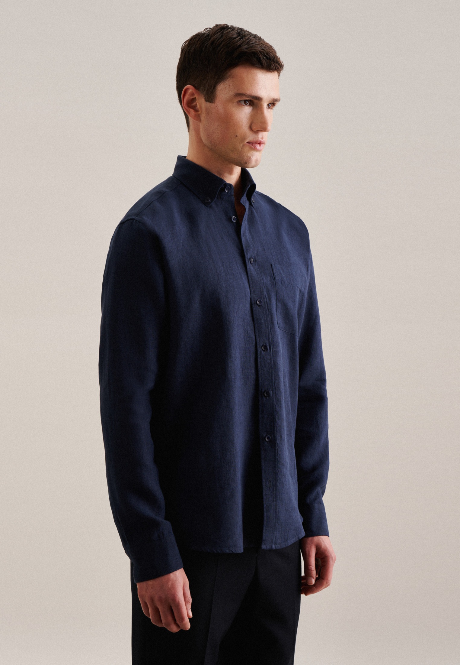 seidensticker Businesshemd »Schwarze Rose« Regular 1/1 Button-Down-Kragen Uni