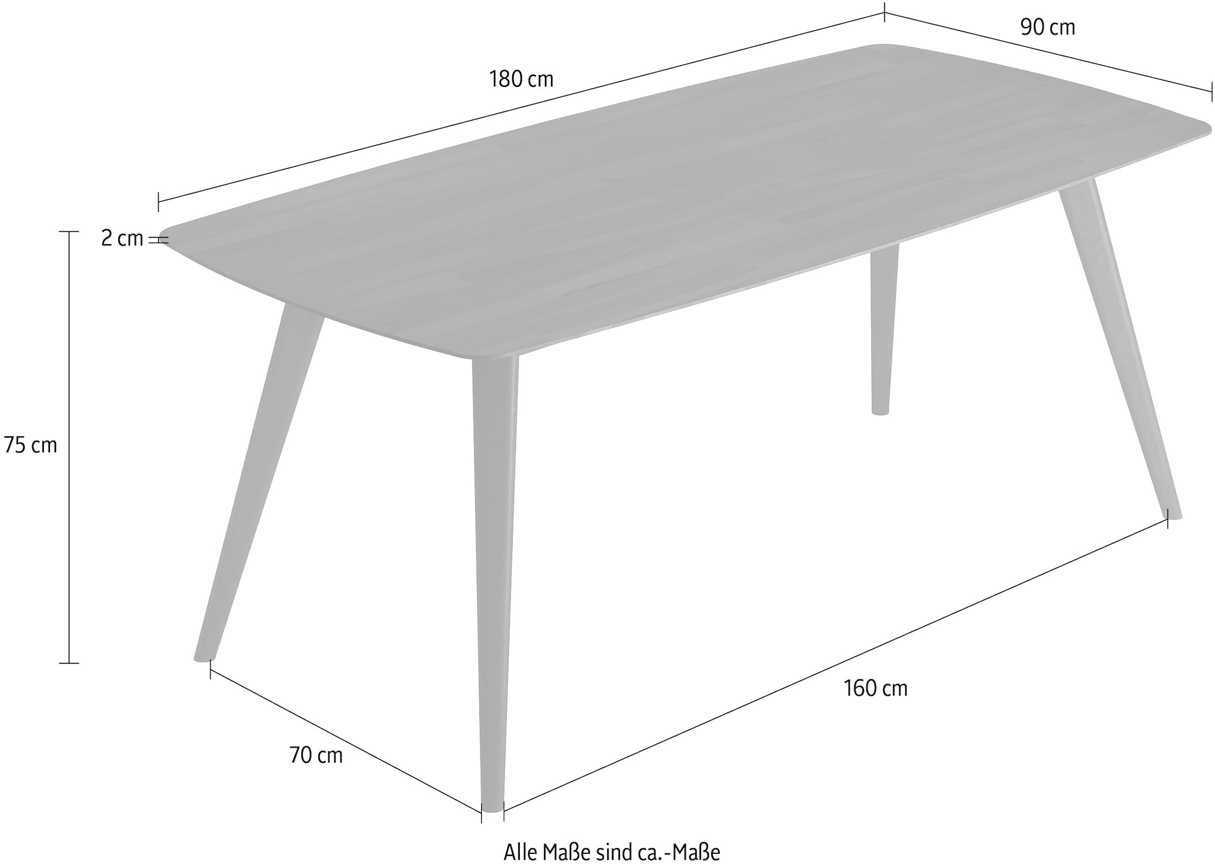 INOSIGN Esstisch, Breite 140 cm und 180 cm