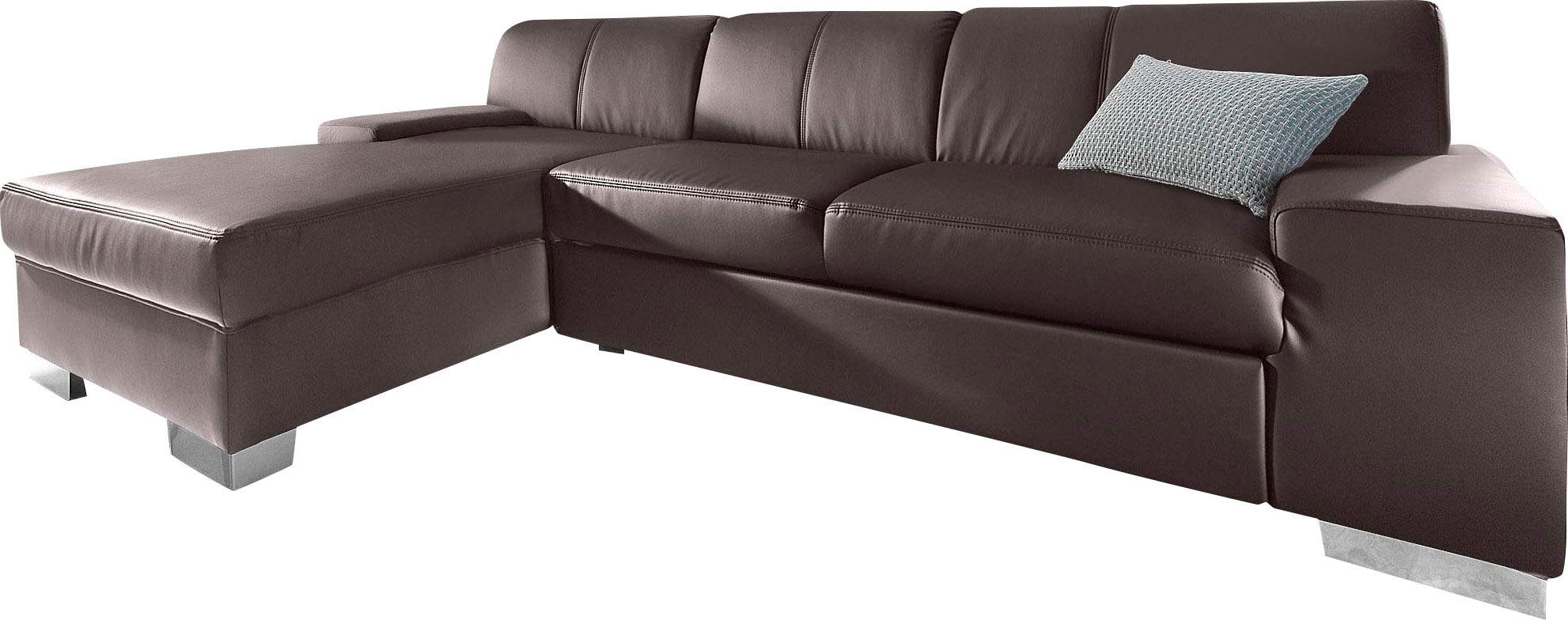 DOMO collection Ecksofa »Star, zeitlose Formensprache, elegante Optik, L-Form«, wahlweise mit Bettfunktion
