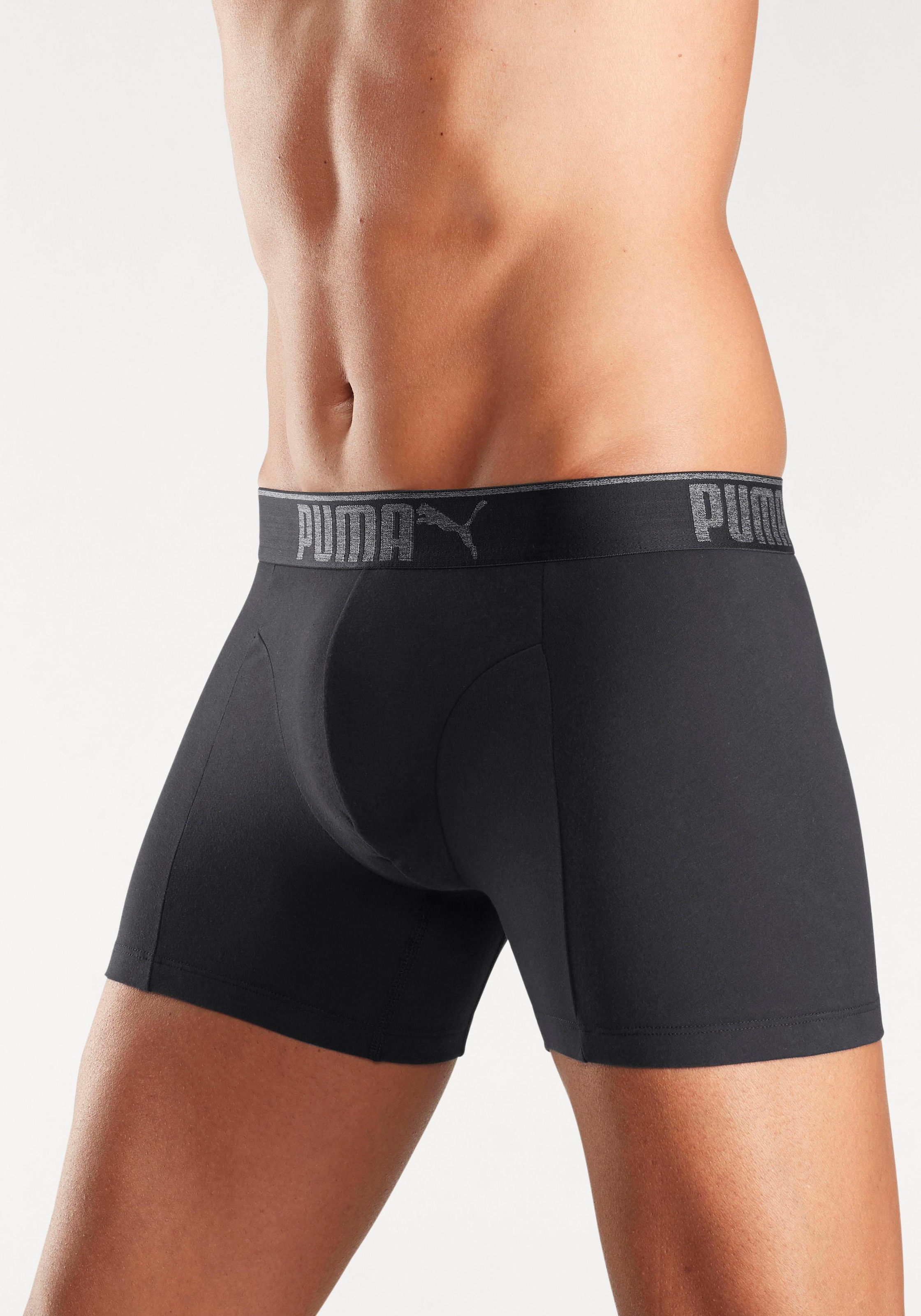 PUMA Boxershorts »Lifestyle Sueded Cotton Boxer 3P«, (Packung, 3 St.)
