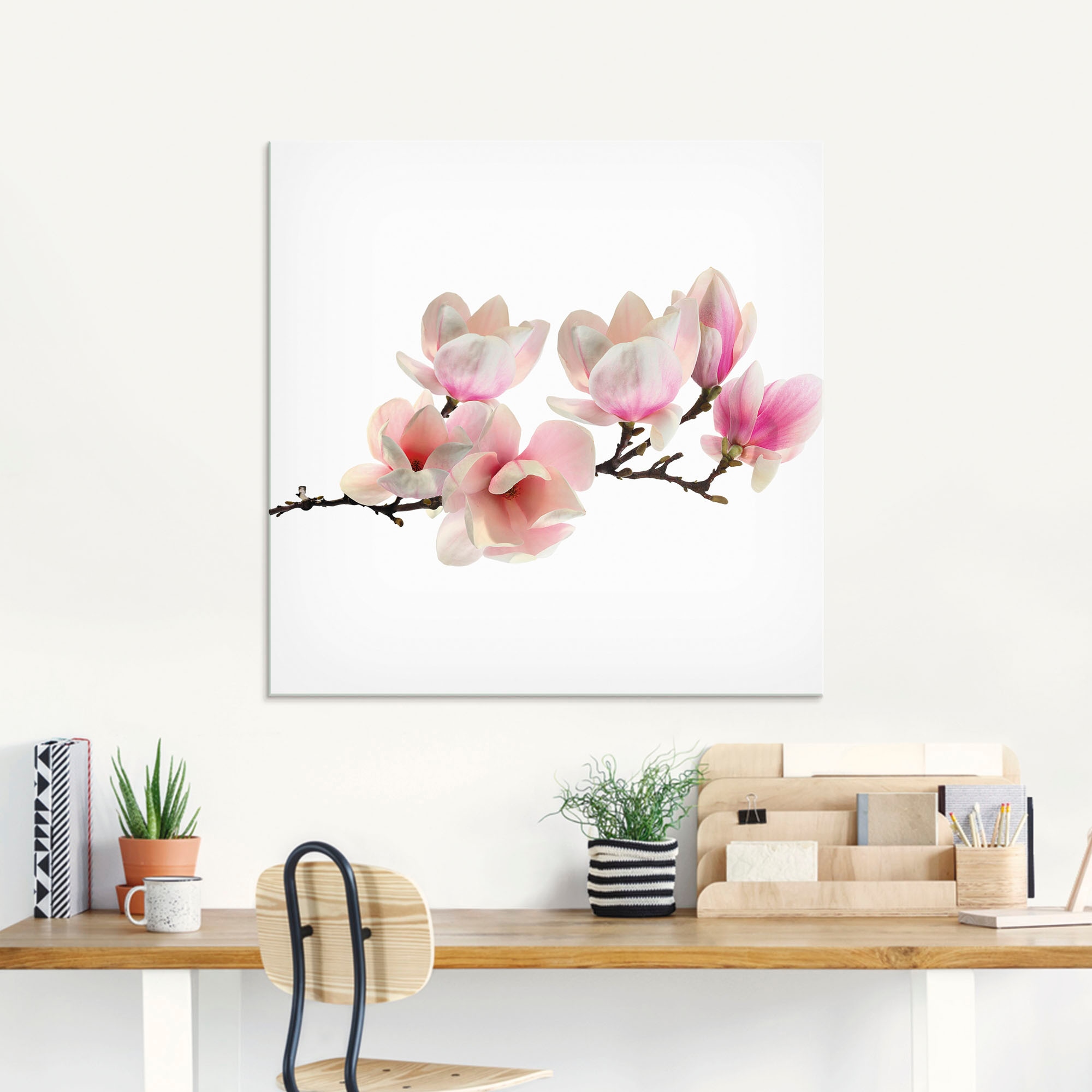 Artland Glasbild »Magnolie«, Blumen, (1 St.), in verschiedenen Grössen