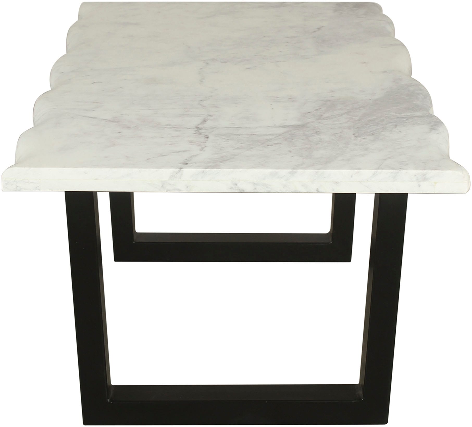byLIVING Couchtisch »Stone«, (1 St.), aus echtem weissen Marmor mit natürlicher Wellenkante, 115x60cm