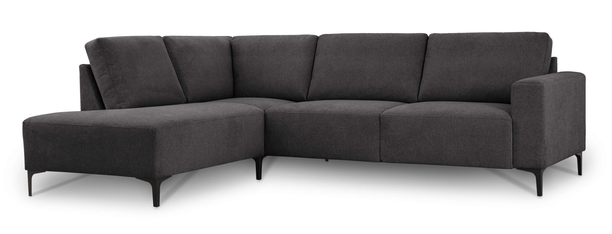 Home affaire Ecksofa »Tournon, L-Form, Breite 256 cm, Webstoff, Chenille«, Designsofa im nordischen Stil, Wellenunterfederung, Metallfüsse