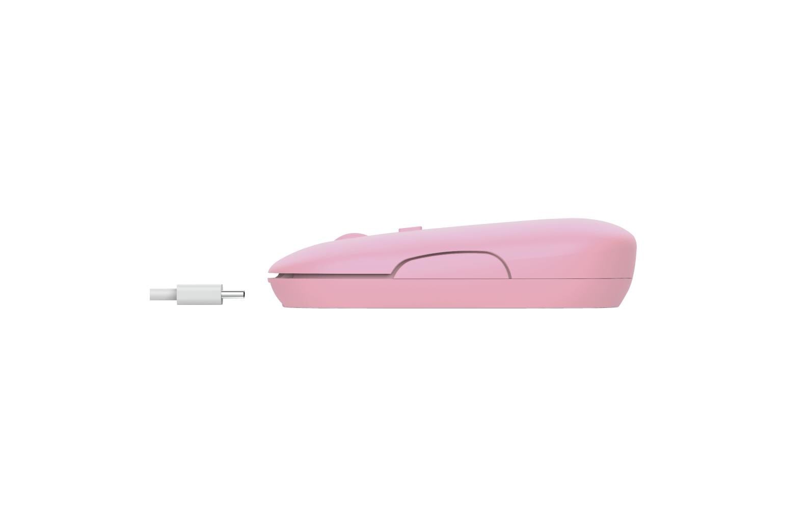 Trust Maus »Puck Rechargeable Pink«, Bluetooth-kabelgebunden