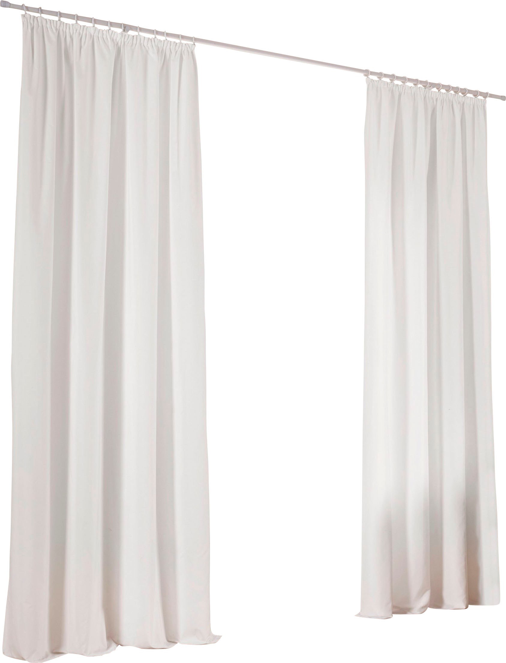 OTTO home Vorhang "Parry mit Kräuselband, 2er Set, blickdicht, Topseller" Kräuselband 2 Stk. tlg. 2-er Set, blickdicht, monochrom, basic, einfarbig, Bestseller