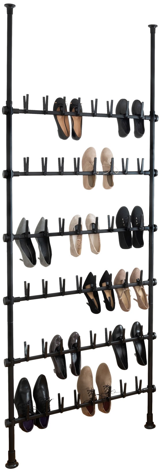 WENKO Schuhregal »Modell Herkules Shoes«, Teleskopregal für 48 Paar Schuhe, zum Klemmen ohne Bohren, verstellbar
