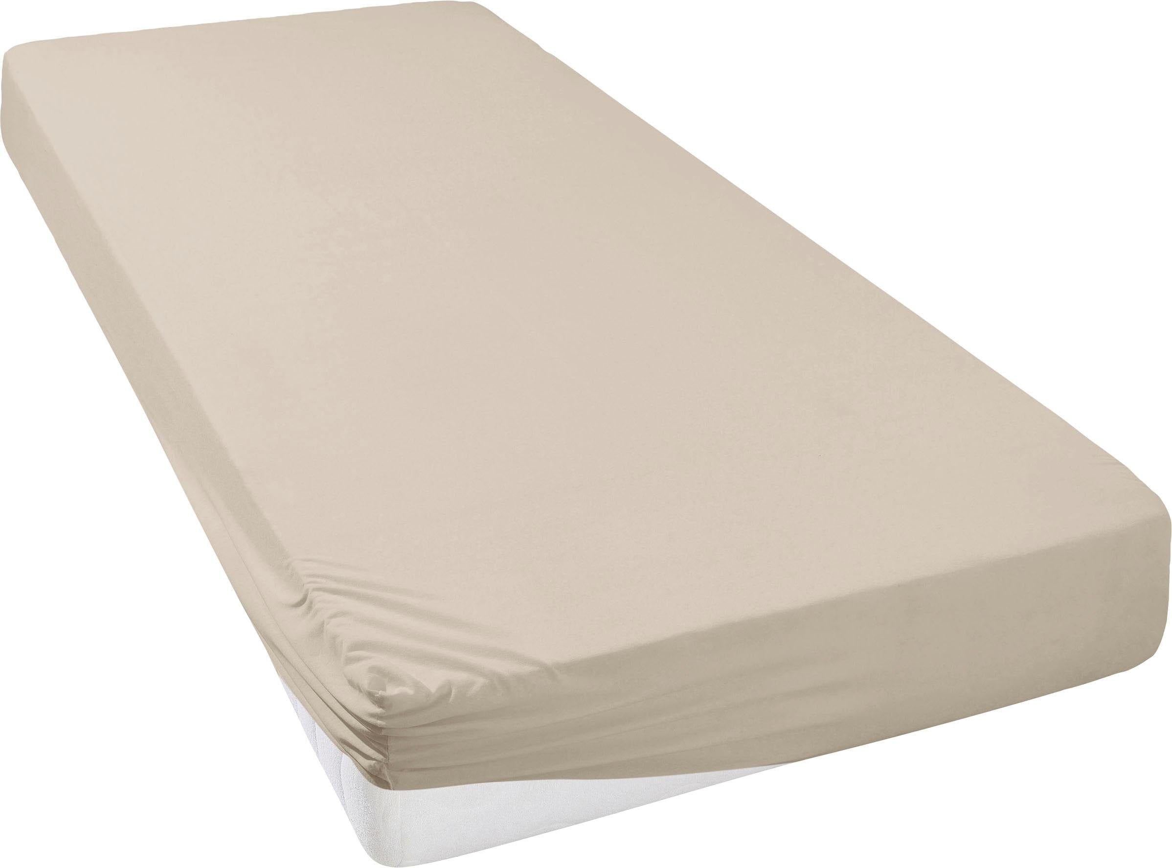 Maria Spannbettlaken 3% für Jersey-Elasthan, | Elasthan, Jelmoli-Versand bestellen Obermaterial: online Bettlaken Baumwolle, Kretschmer Home&Living St.) »Mila geeignet«, 97% Premium-Qualität, aus Boxspringbetten (1 Guido ,