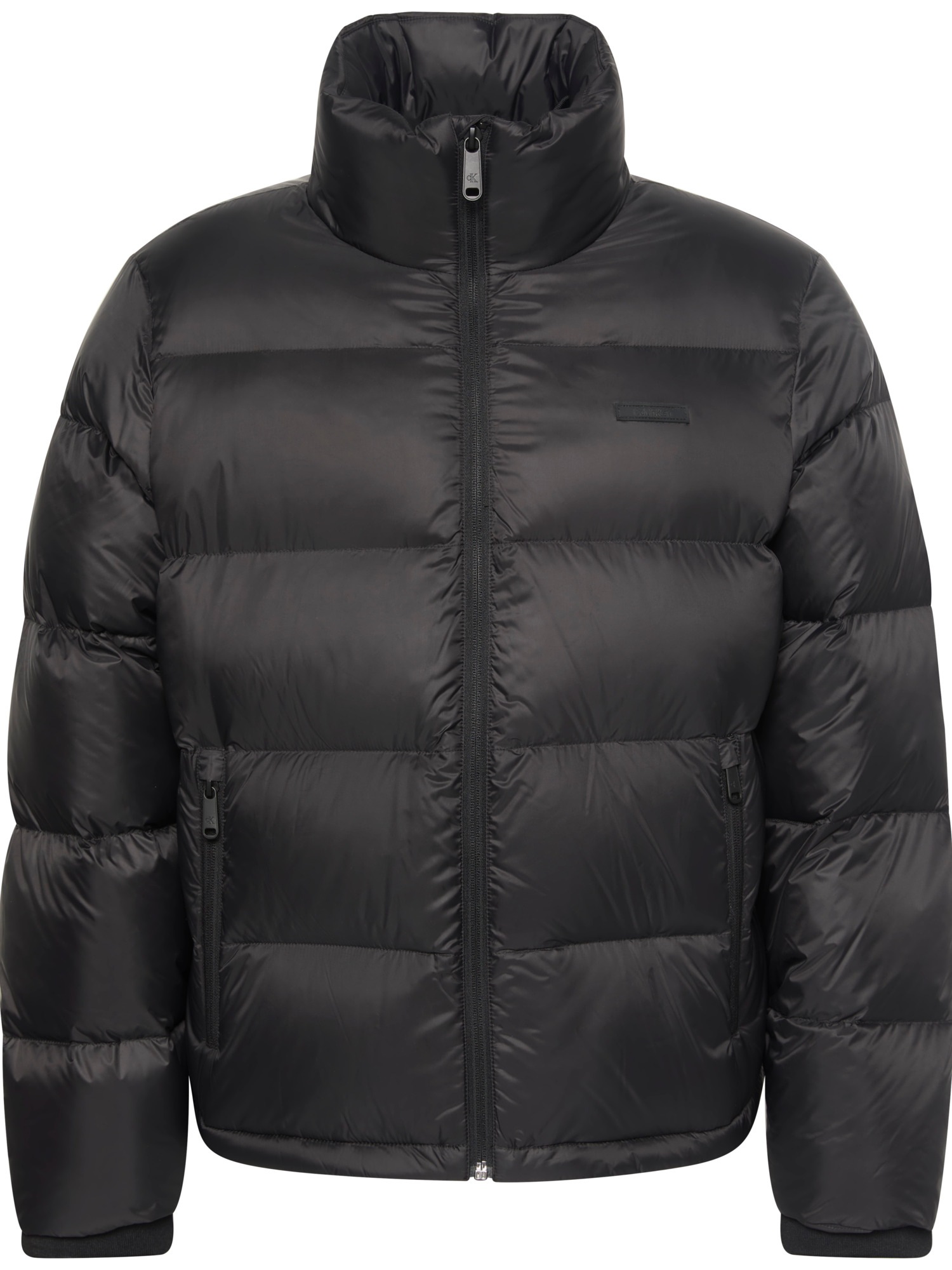 Calvin Klein Steppjacke »LS MDWT NYLON CHNNL DOWN PUFFER« ohne Kapuze Mit Rundhalsaussschnitt, regular fit