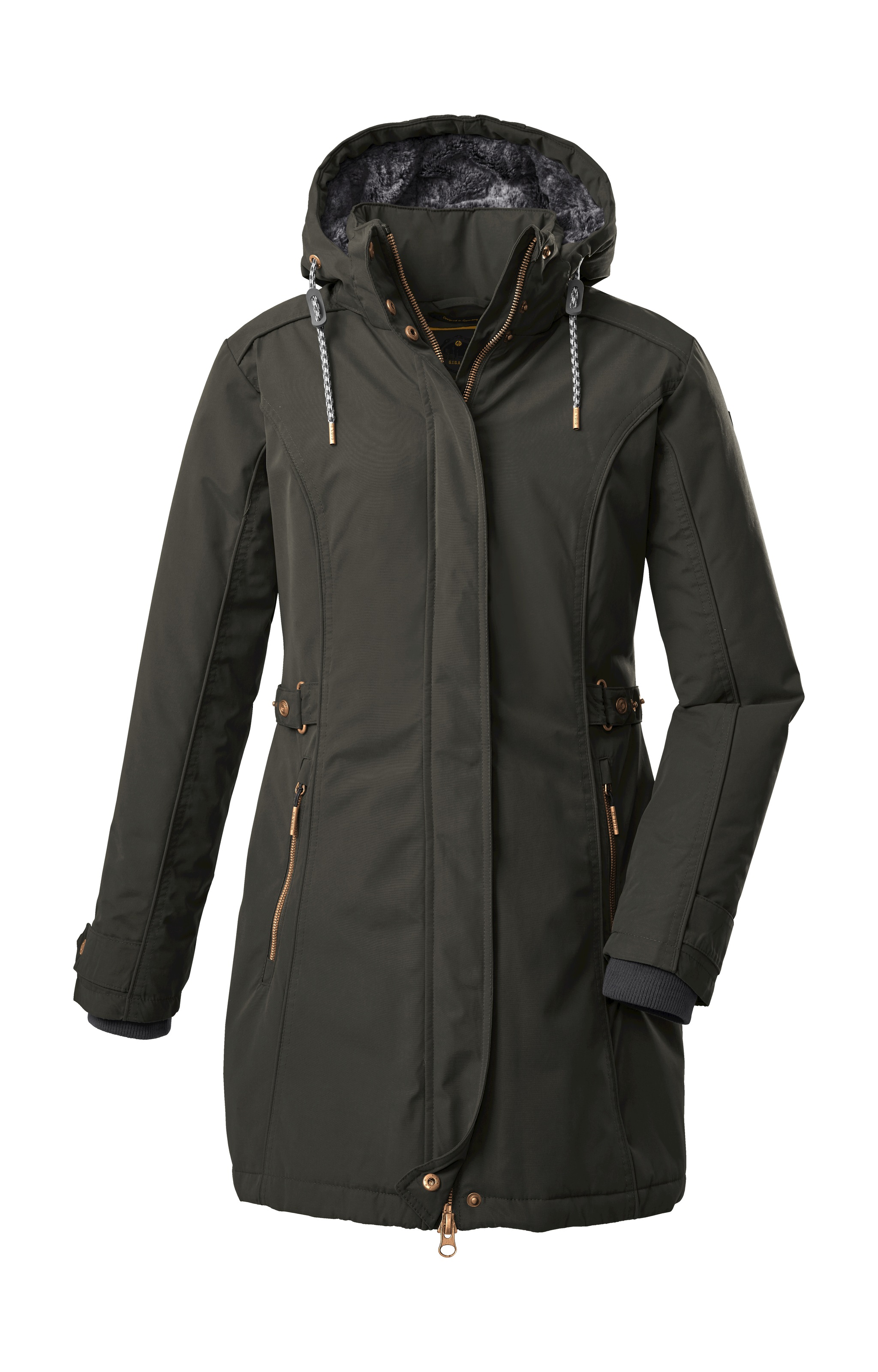G.I.G.A. DX by killtec Parka »GW 6 WMN PRK« Eleganter, wasserabweisender Parka mit abnehmbarer Kapuze u Teddyfell