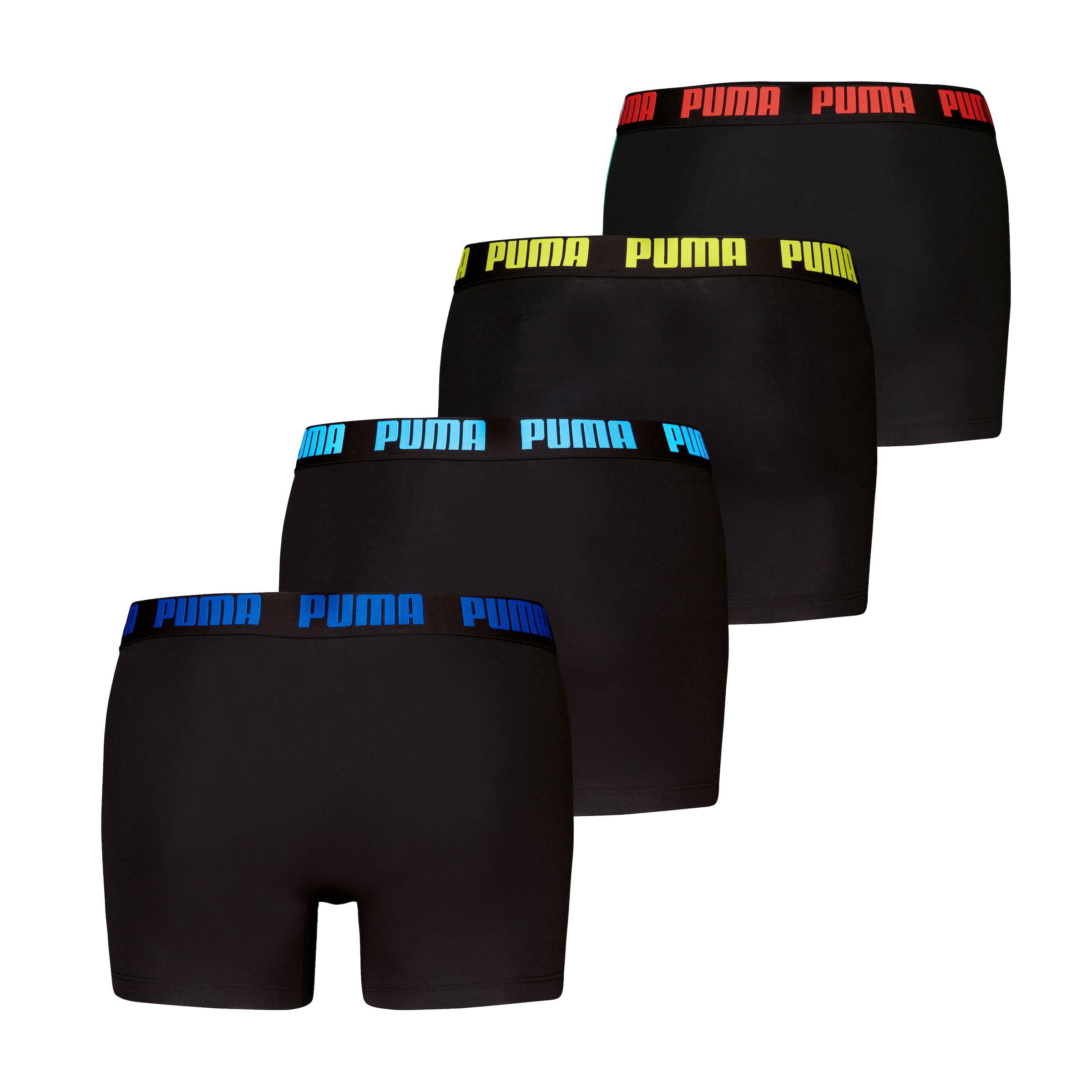 PUMA Boxershorts »PUMA MEN EVERYDAY BOXER 4P ECOM«, (Packung, 4er Pack), mit breitem Logo-Webbund
