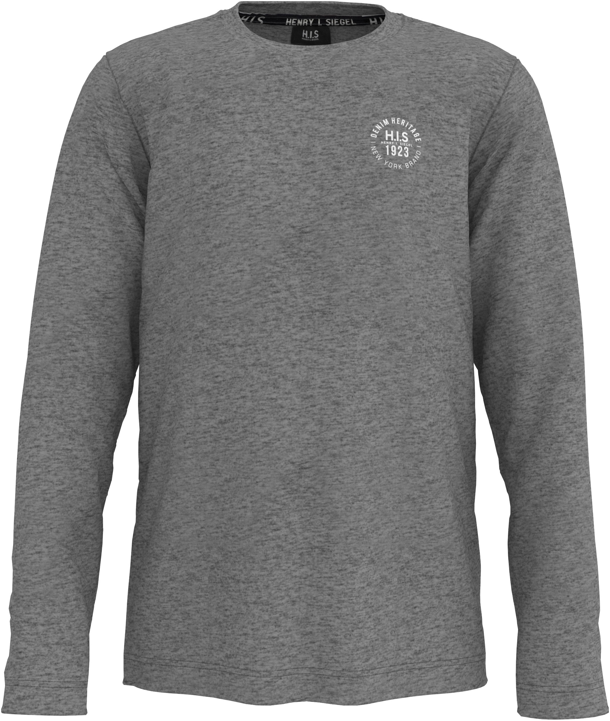 H.I.S Langarmshirt »2er Pack Shirts mit Logoprint«, (Packung, 2 tlg., 2), NEU: HIS für TEENS! 2er Pack Shirts