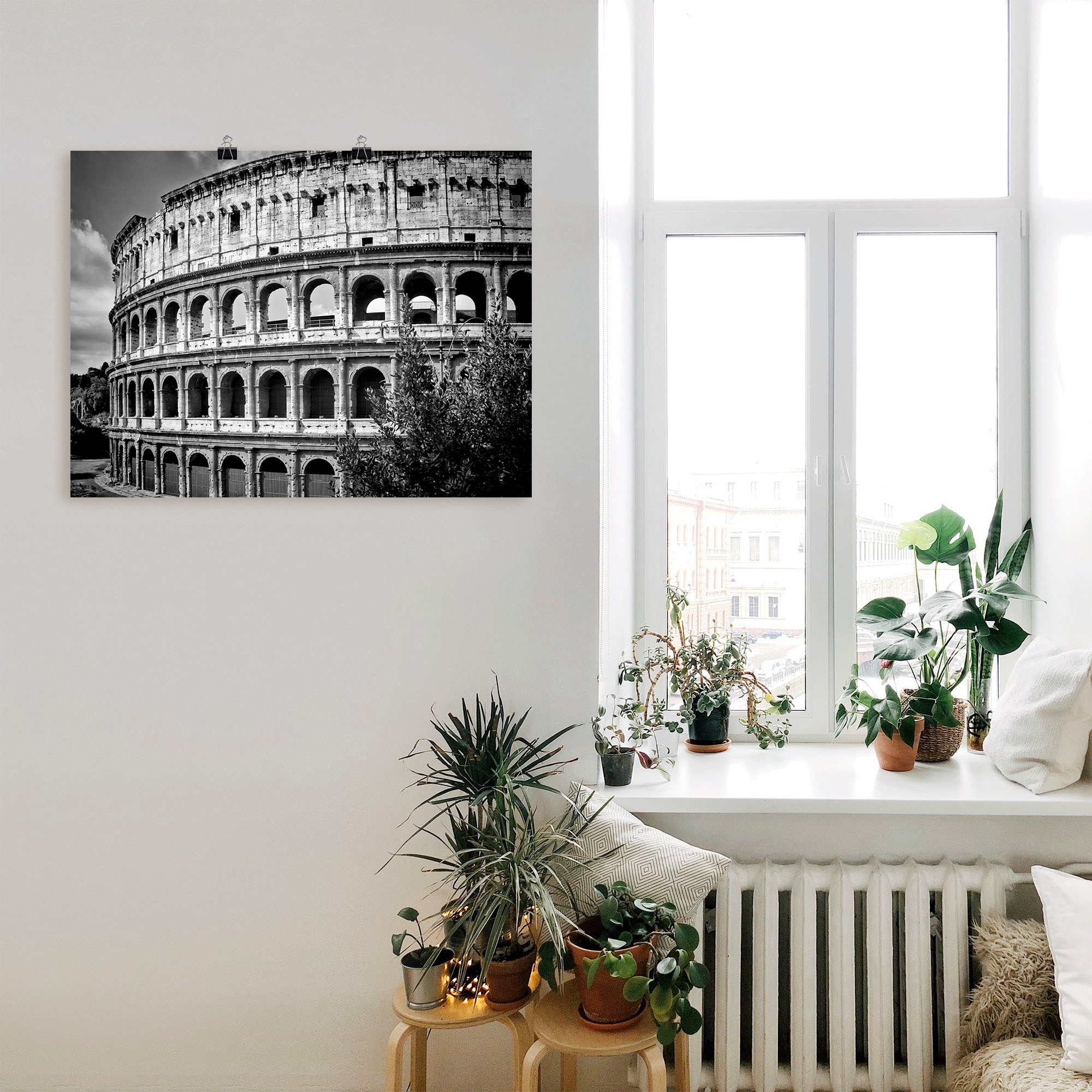 Artland Wandbild »Rom Kolosseum Monochrom«, Rom, (1 St.), als Alubild, Outdoorbild, Poster in verschied. Grössen