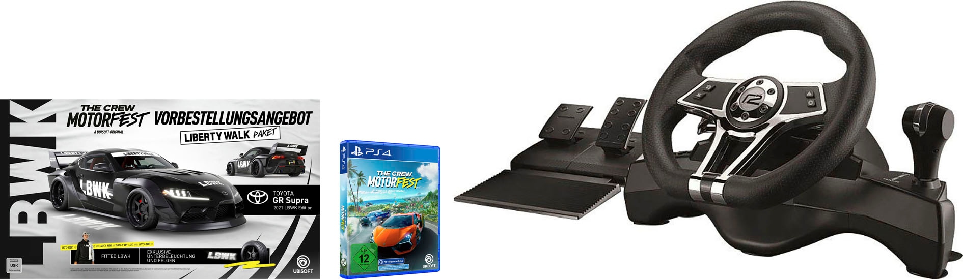 ➥ Ready2gaming Gaming-Lenkrad »The Crew Motorfest PS4 + Hurricane Pro«  gleich bestellen