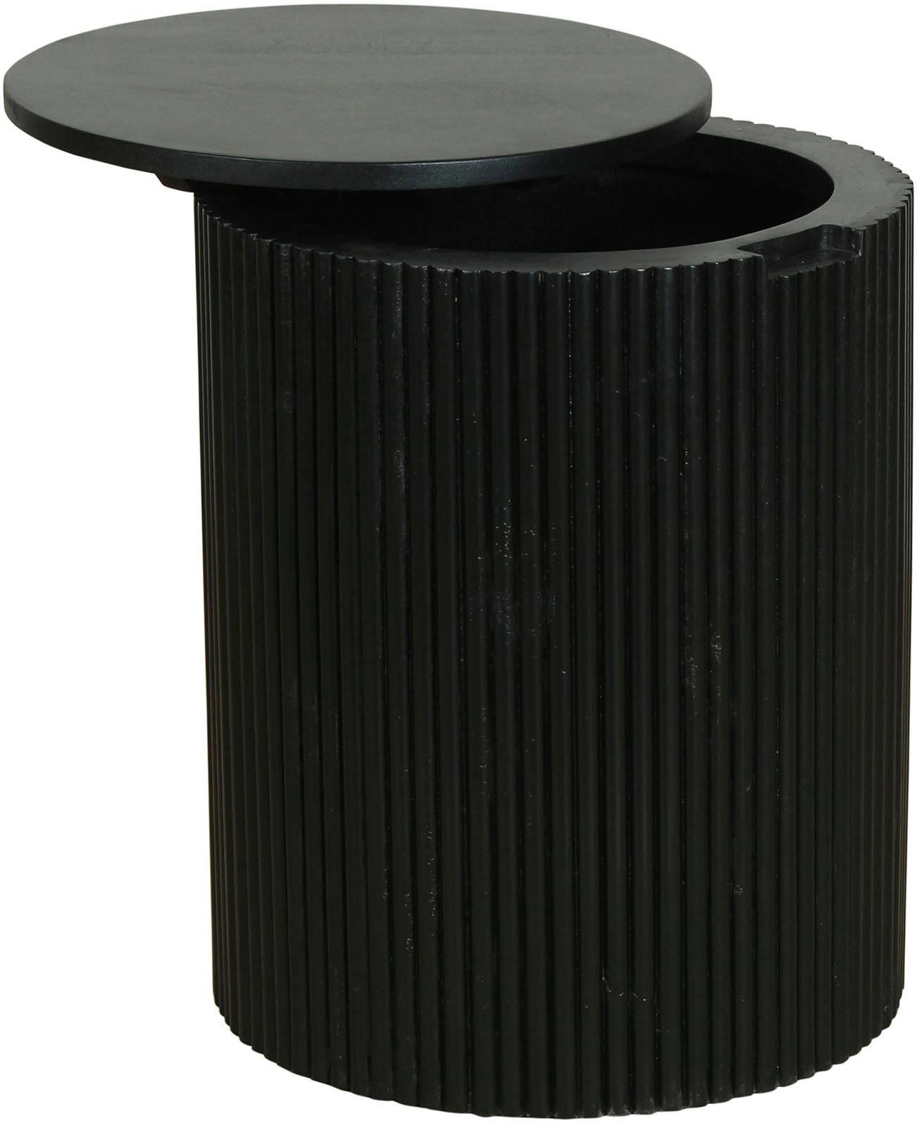 byLIVING Couchtisch "OWEN" Schwarz, Tischplatte zum Abnehmen, Stauraum, Breite: 40 oder 80 cm