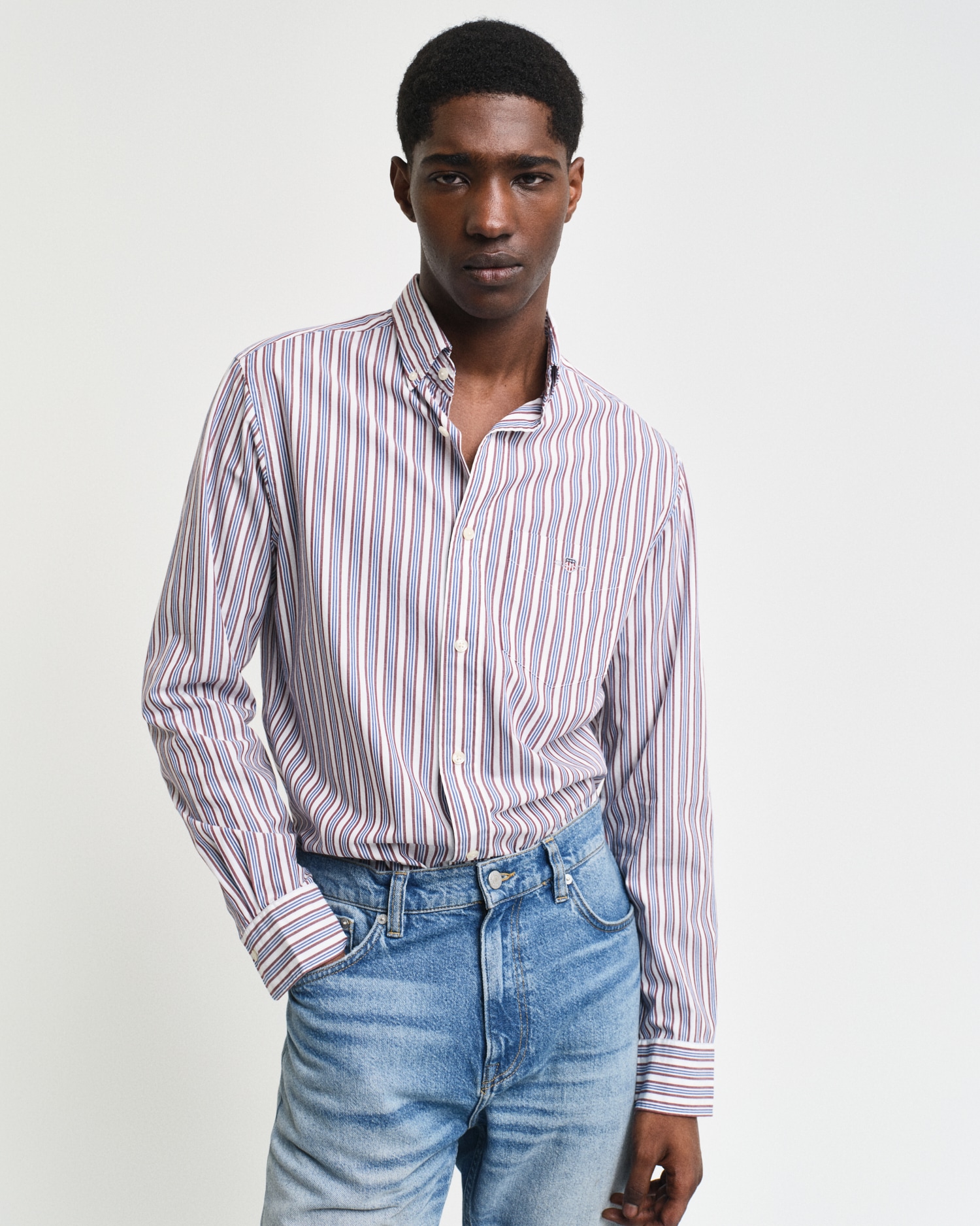 Gant Langarmhemd »REG POPLIN STRIPE SHIRT«, Regular Fit Popeline Hemd mit Streifen