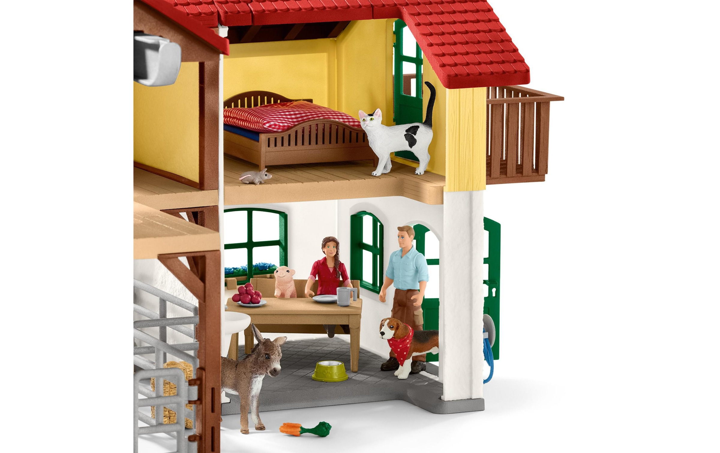 Schleich® Spielwelt »arm World Bauernhaus mit Stall«